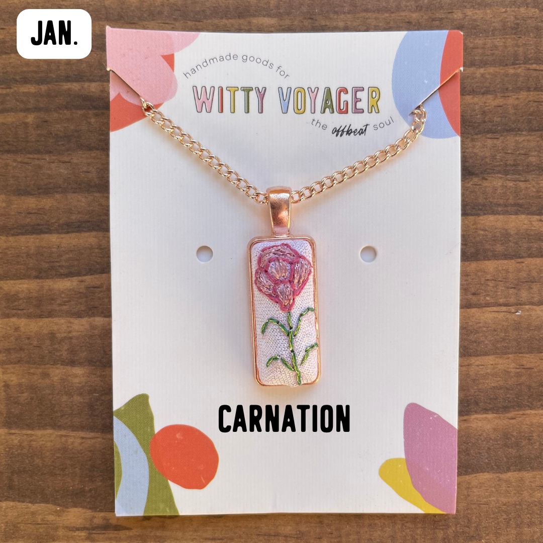 Birth Month Flower Necklace