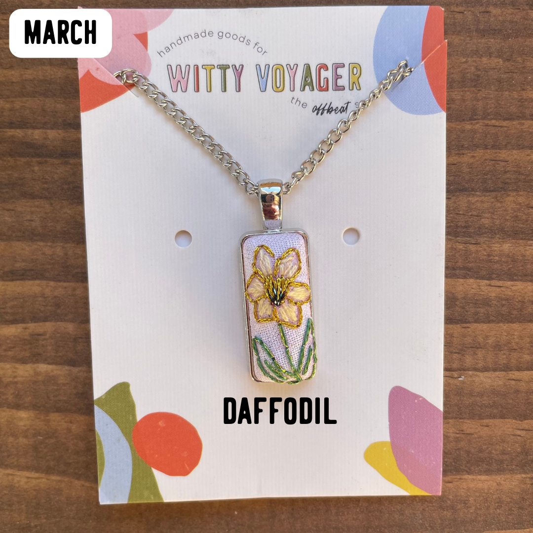 Birth Month Flower Necklace