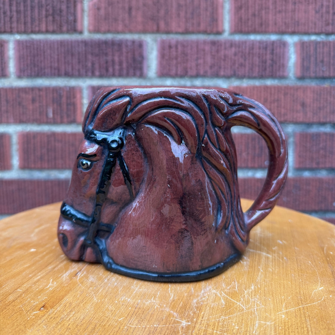 Studio Pottery Horse Mug