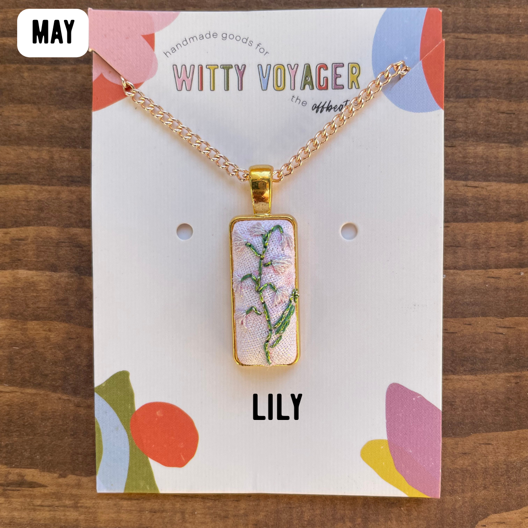 Birth Month Flower Necklace