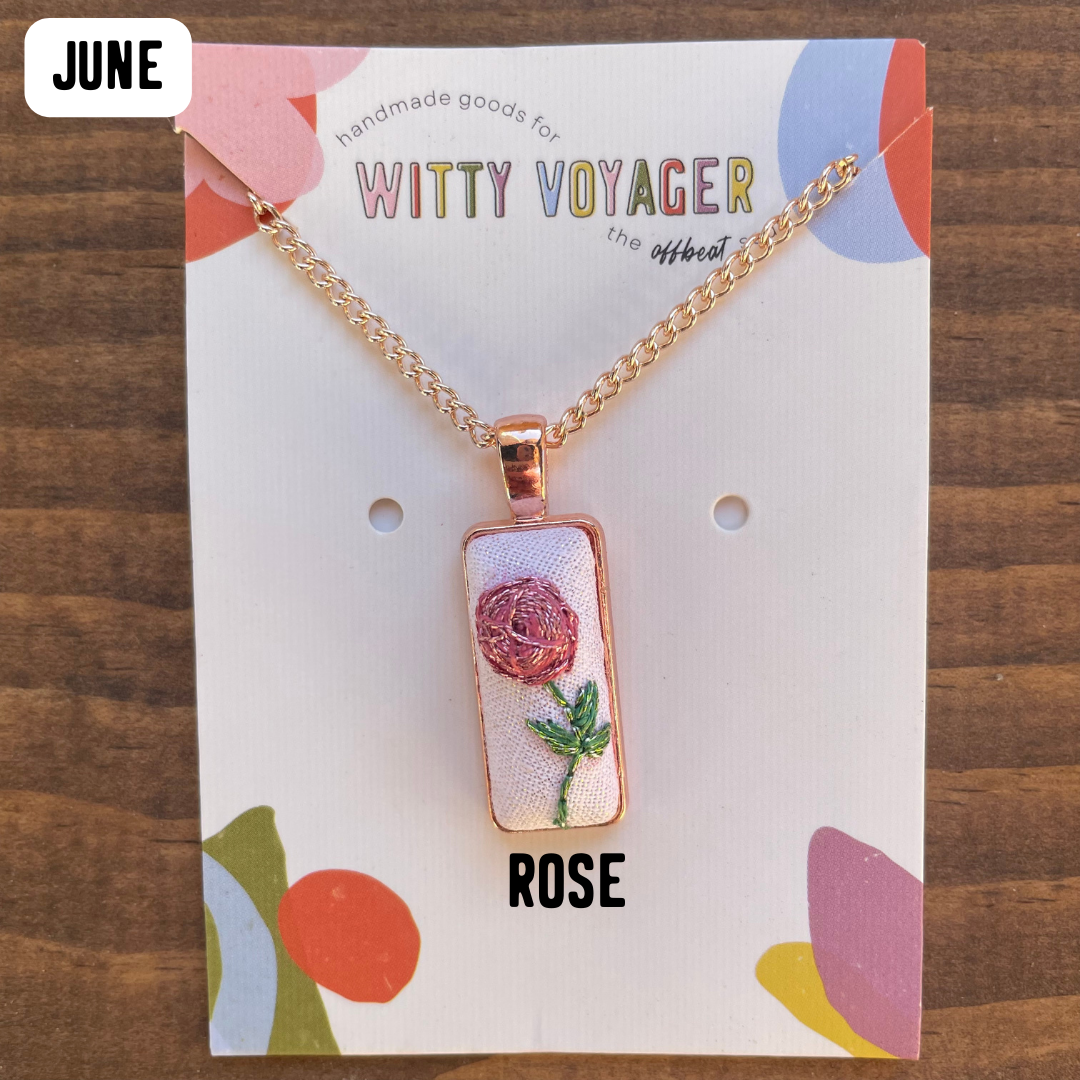 Birth Month Flower Necklace