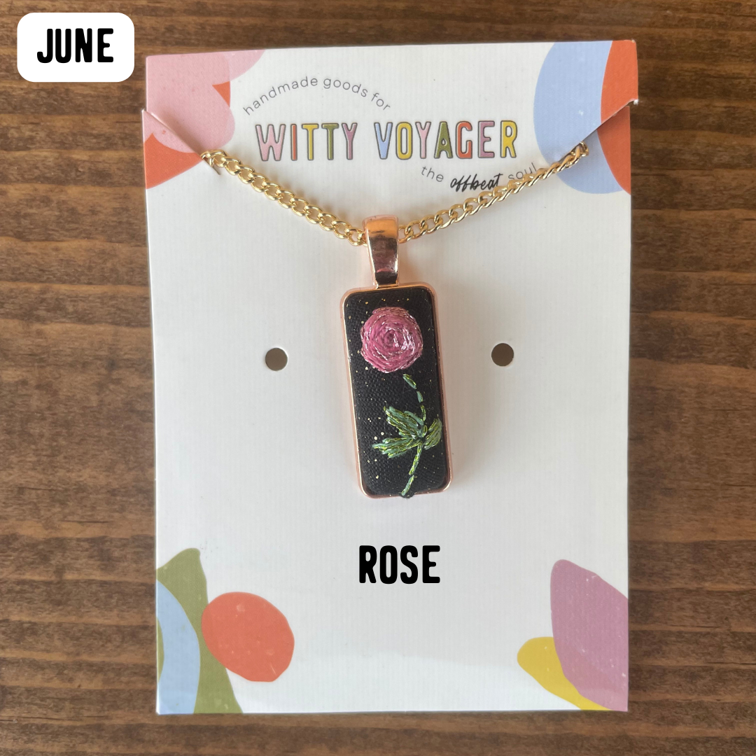 Birth Month Flower Necklace