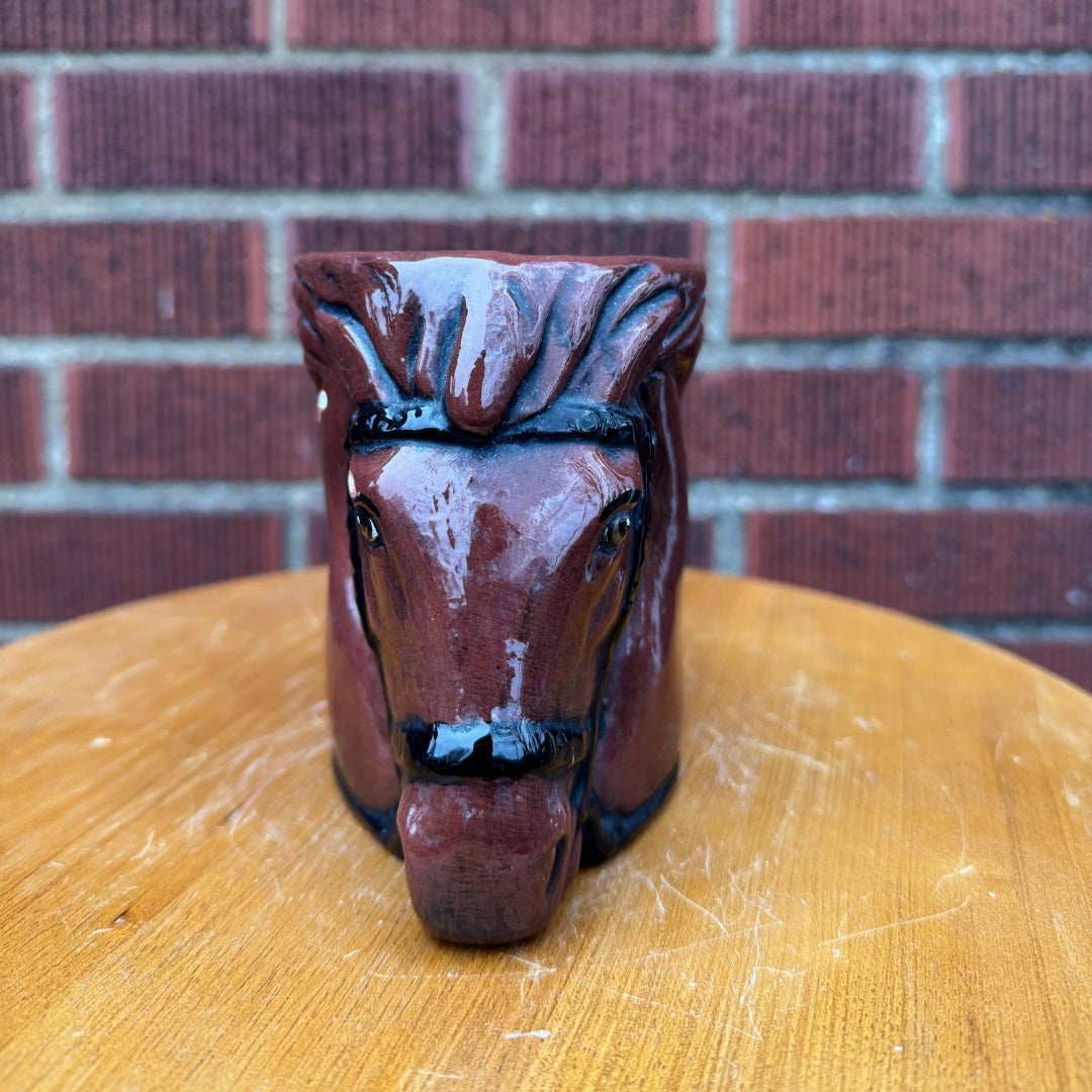 Studio Pottery Horse Mug
