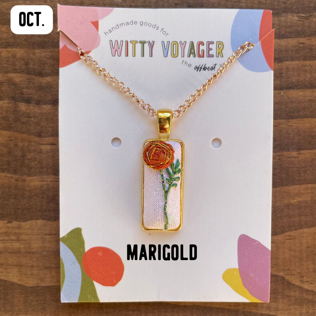 Birth Month Flower Necklace