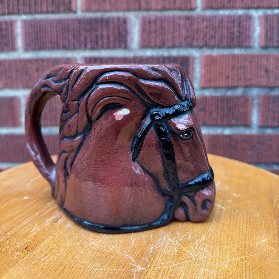 Studio Pottery Horse Mug