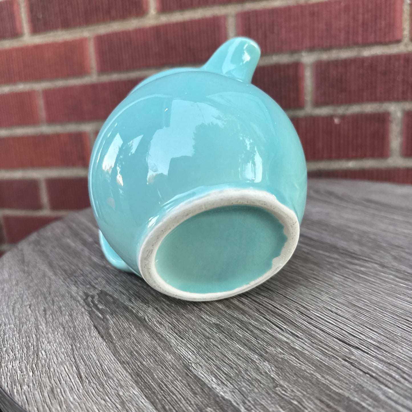 Ceramic Teal Creamer Pitcher