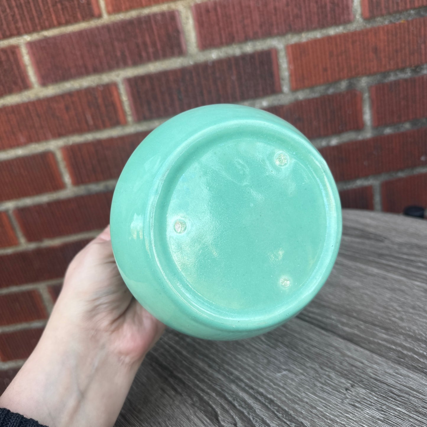 Vintage Teal Ceramic Pitcher