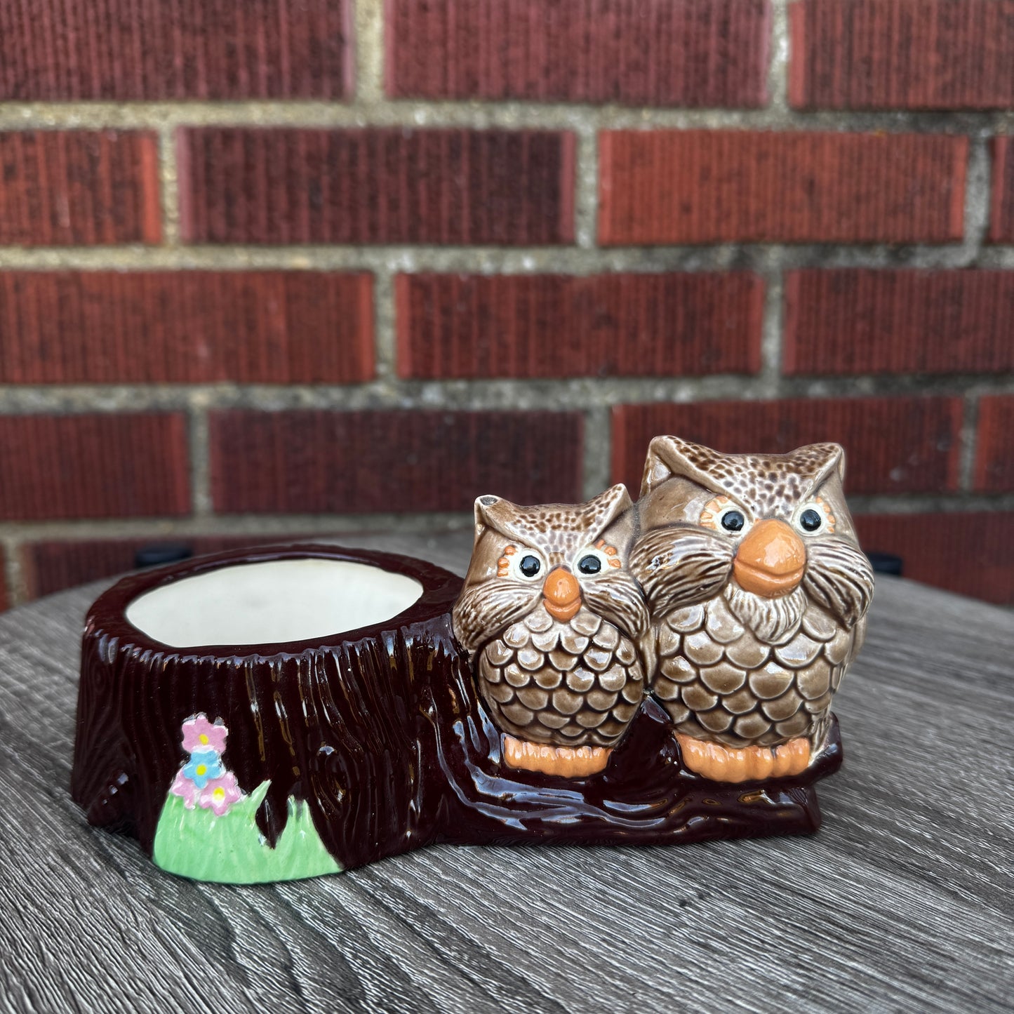 Ceramic Owl Family Planter