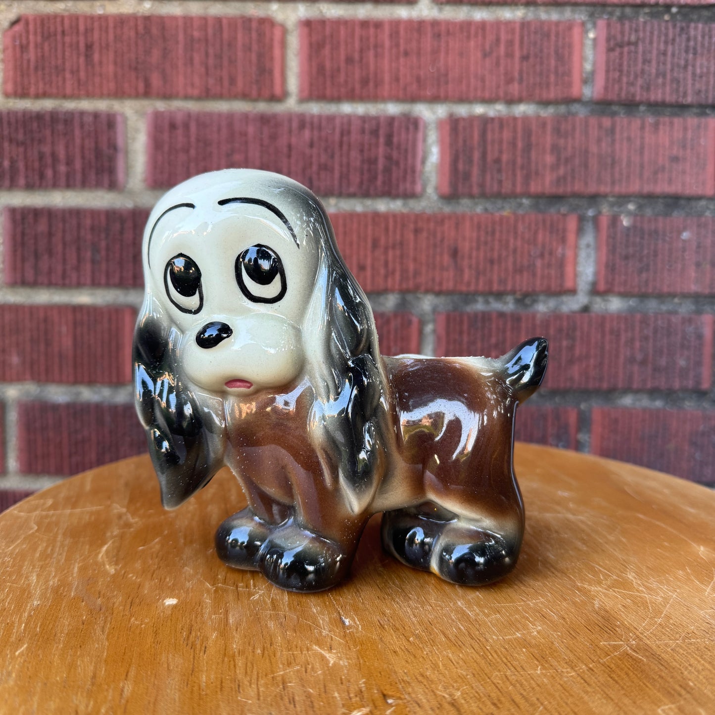 Vintage Sad Puppy Dog Eyes Planter