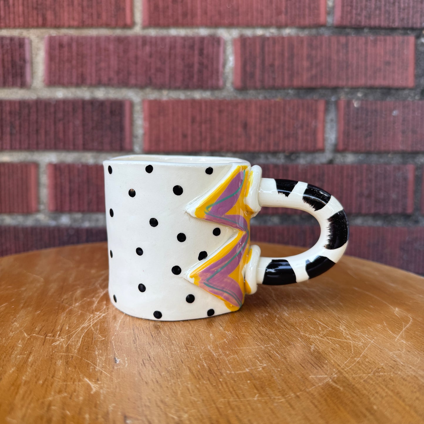 Handmade Polka Dot 90s Style Mug (Small)