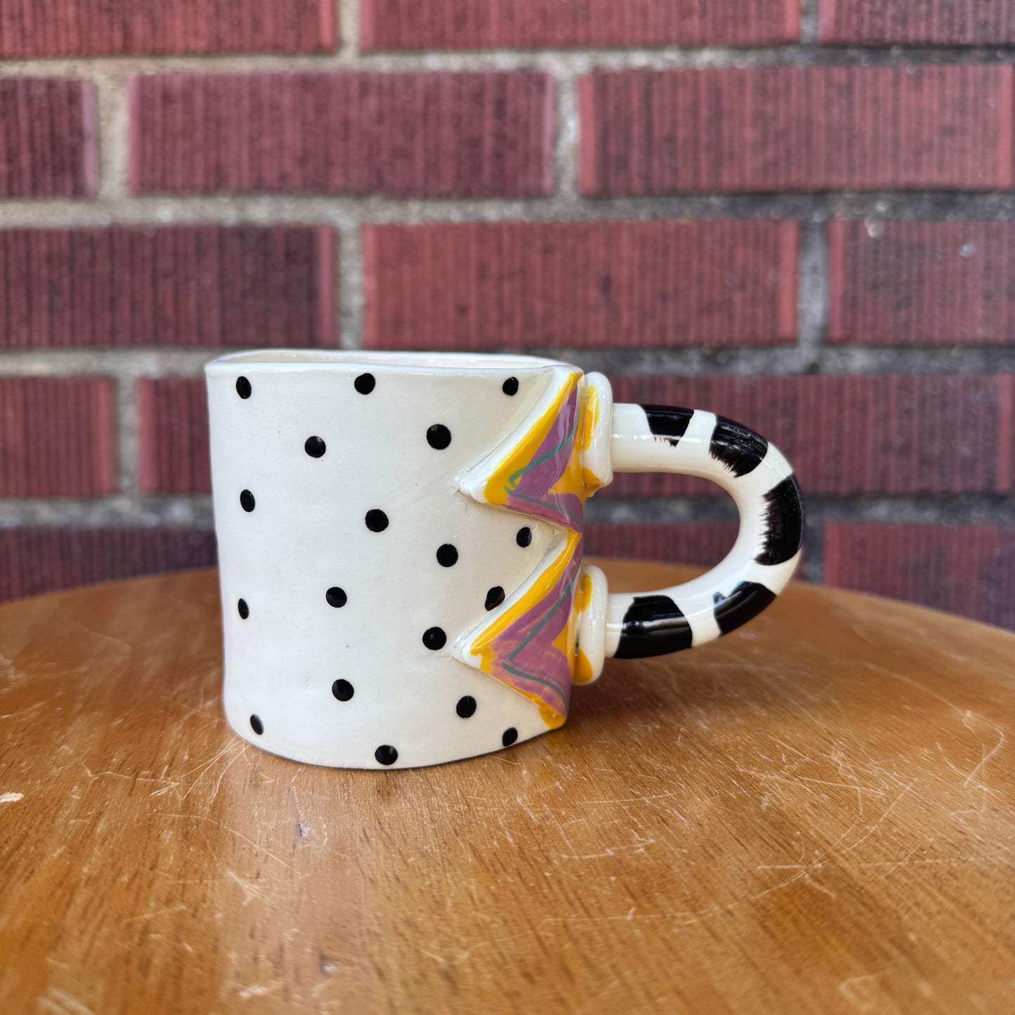 Handmade Polka Dot 90s Style Mug (Small)