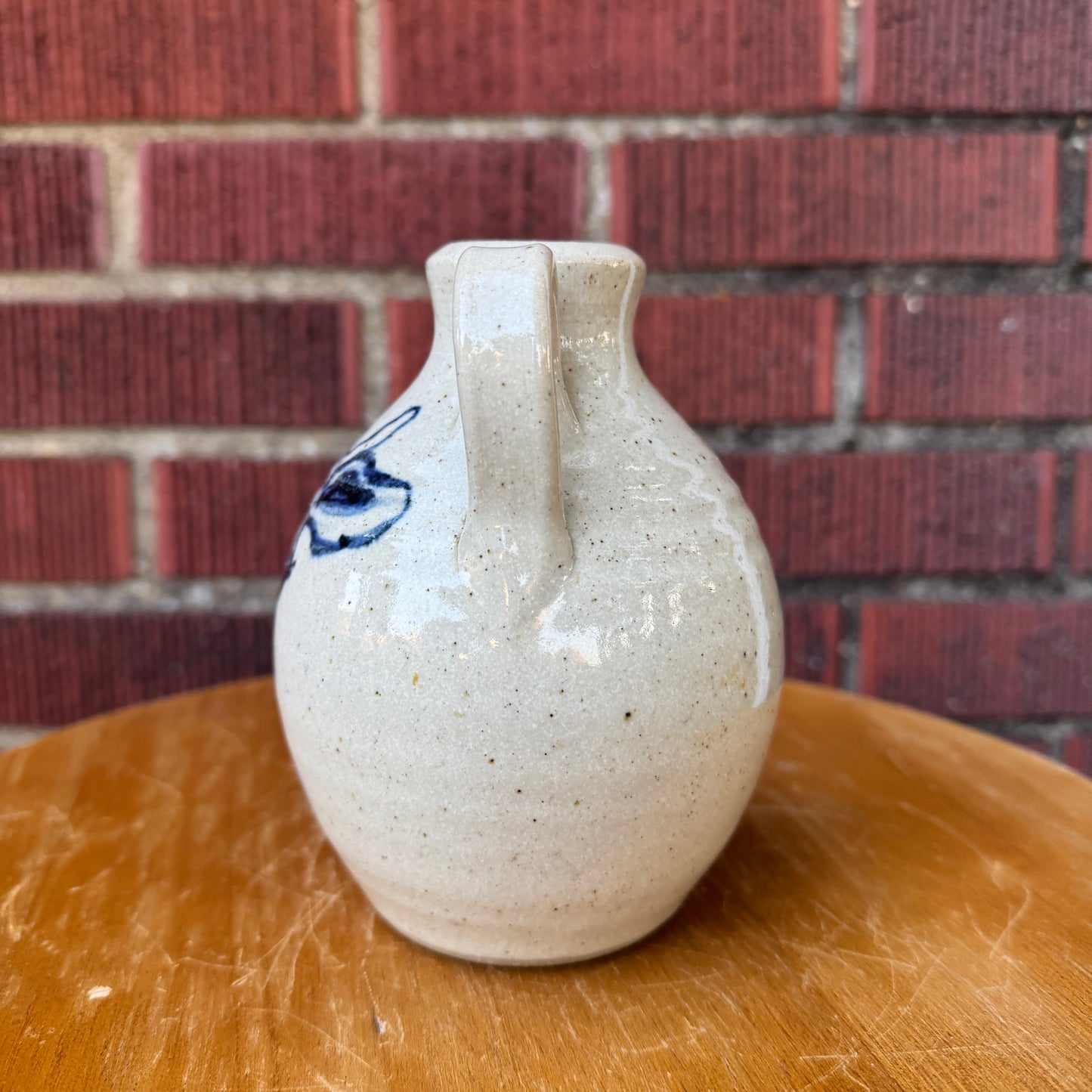Westlind Stoneware Pottery Pitcher Blue Cow