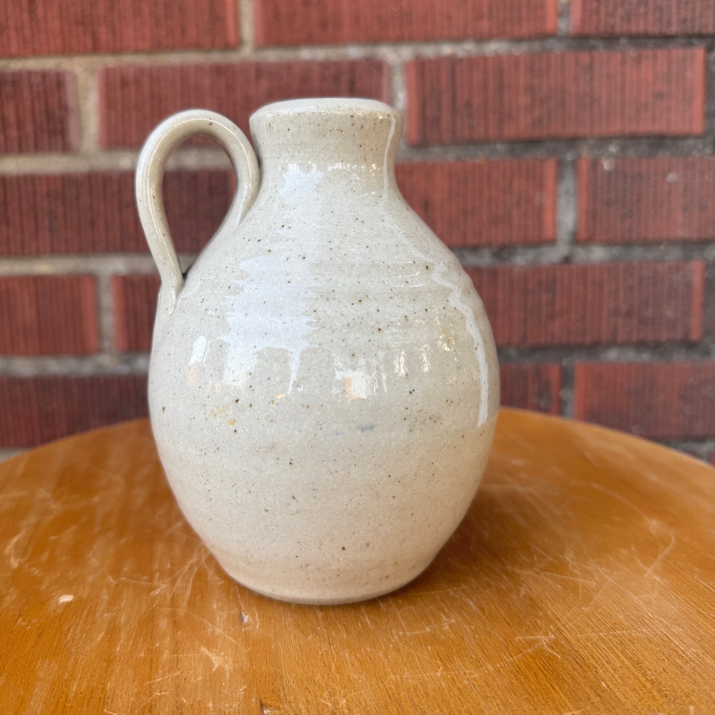 Westlind Stoneware Pottery Pitcher Blue Cow