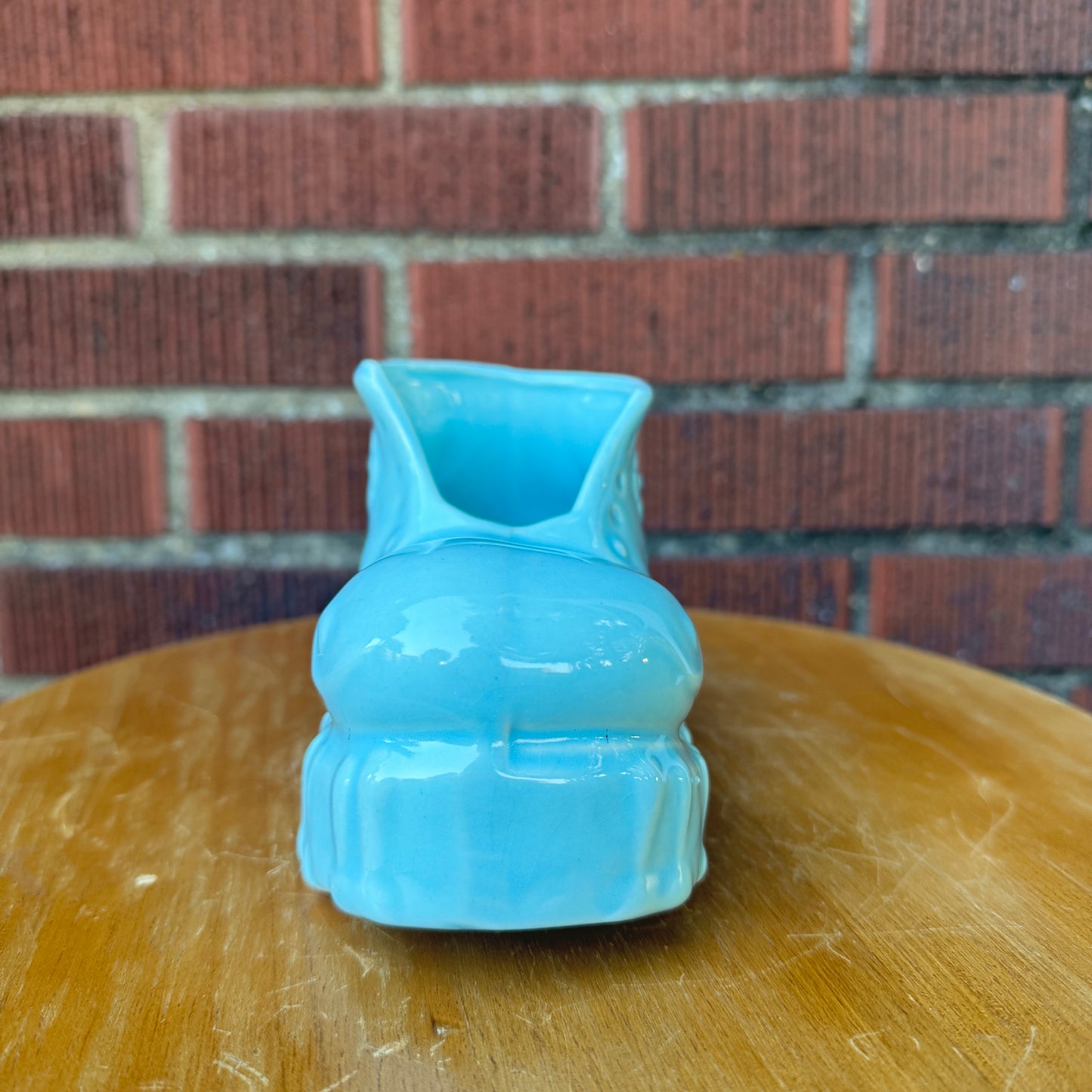 Vintage 70s Style Blue Shoe Planter