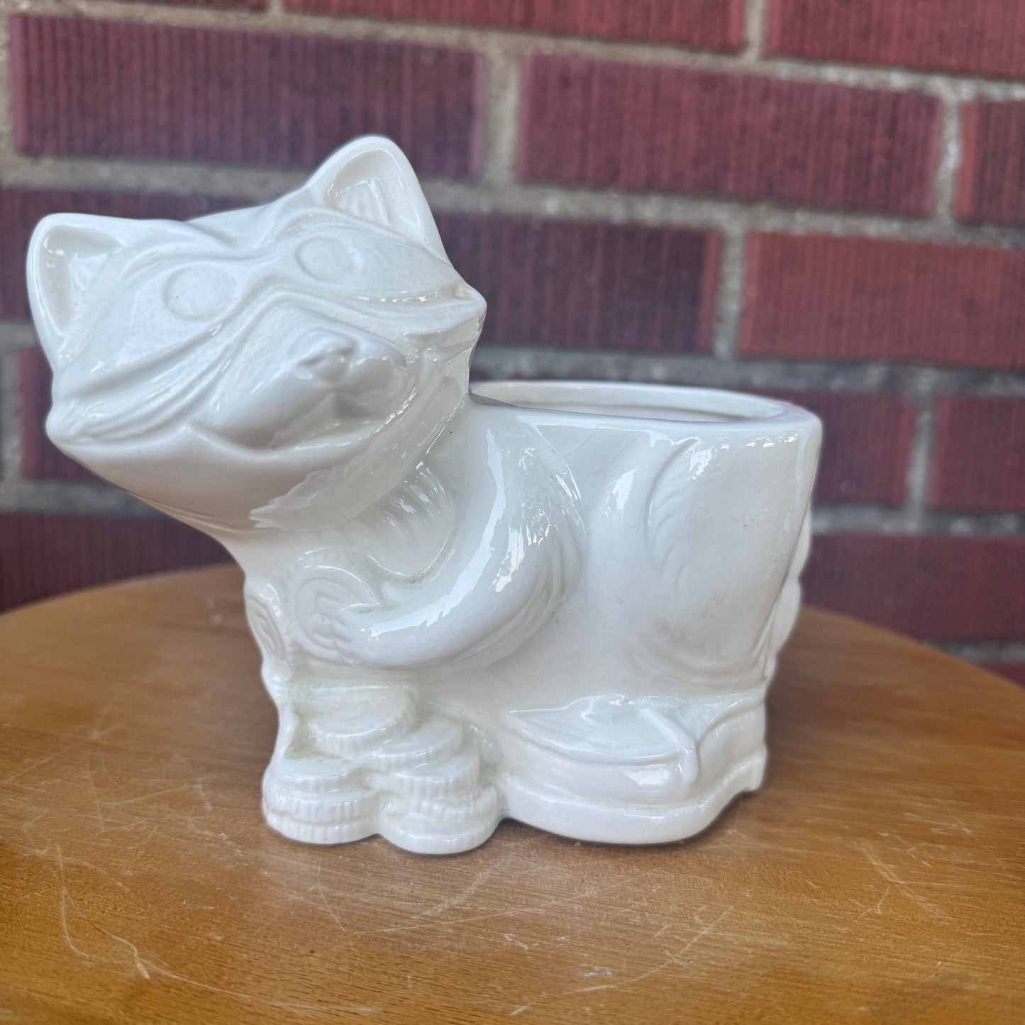 Vintage Raccoon Bandit Planter