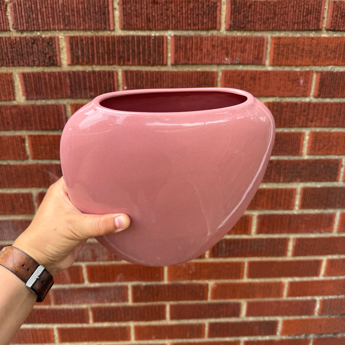 Vintage 80s Mauve Vase