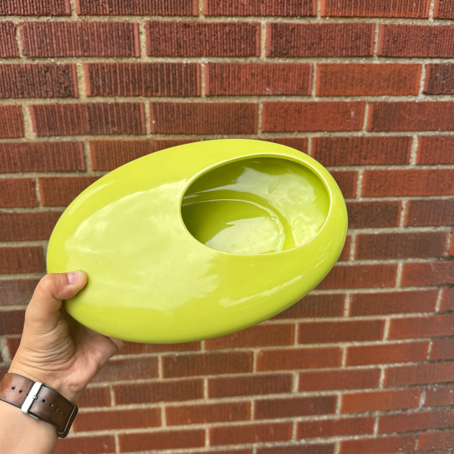 Lime Green MCM Style Planter