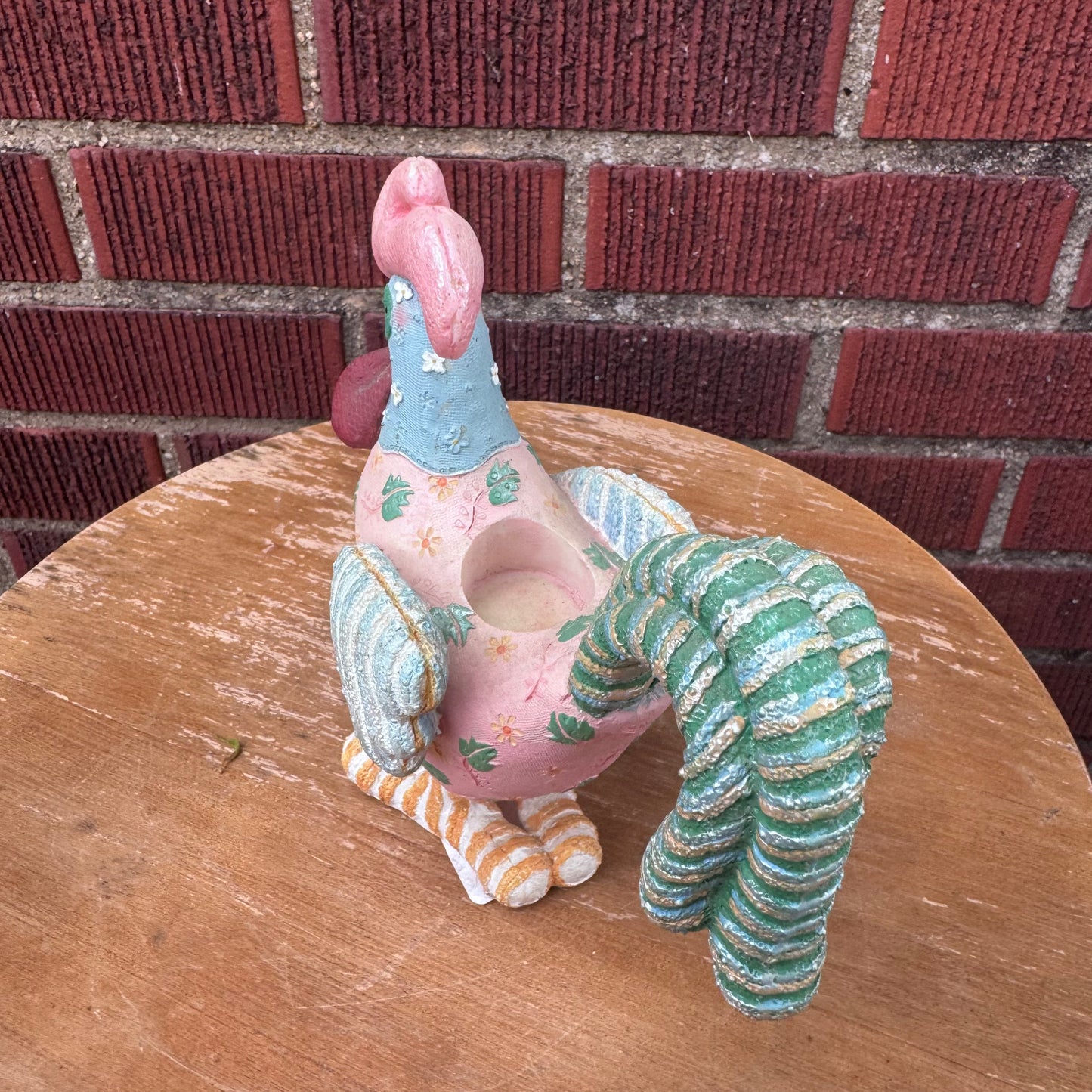 Colorful Rooster Candle Holder