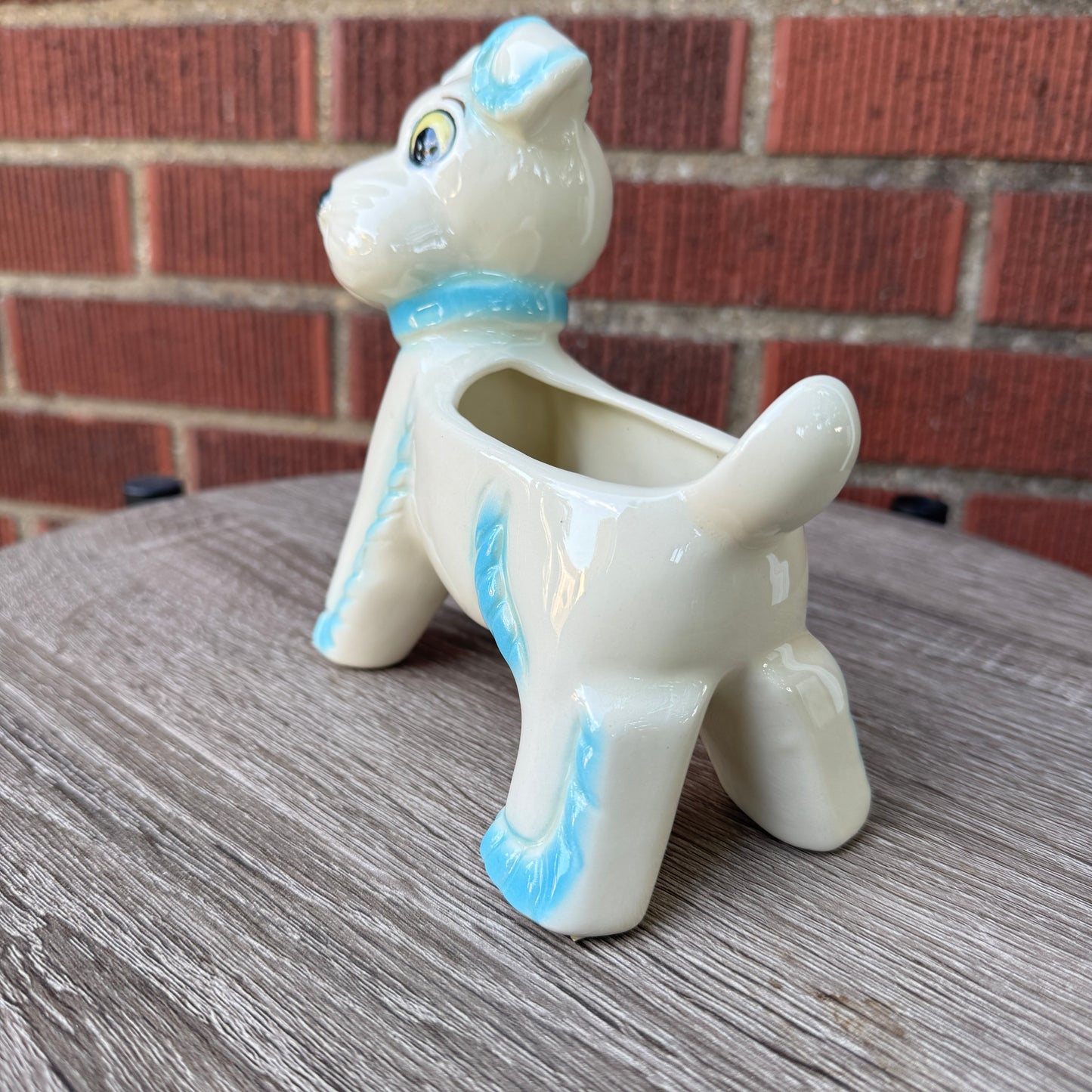 Vintage Ceramic Dog Planter