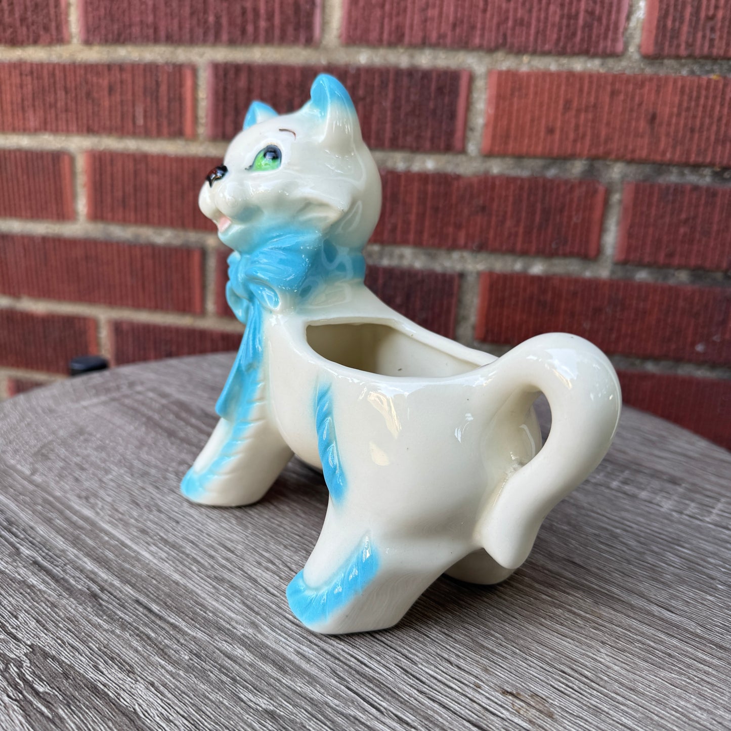 Vintage Ceramic Cat Planter