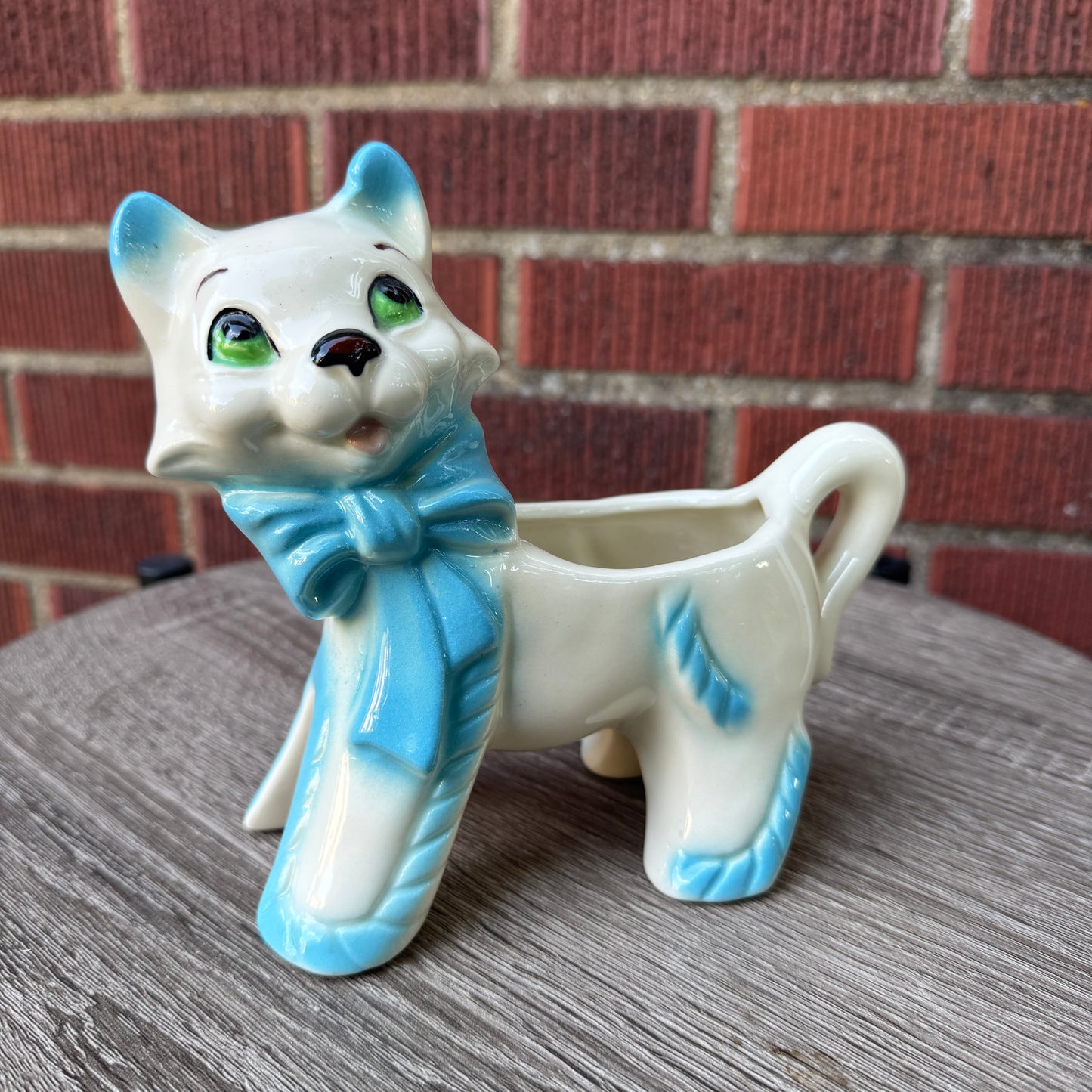 Vintage Ceramic Cat Planter