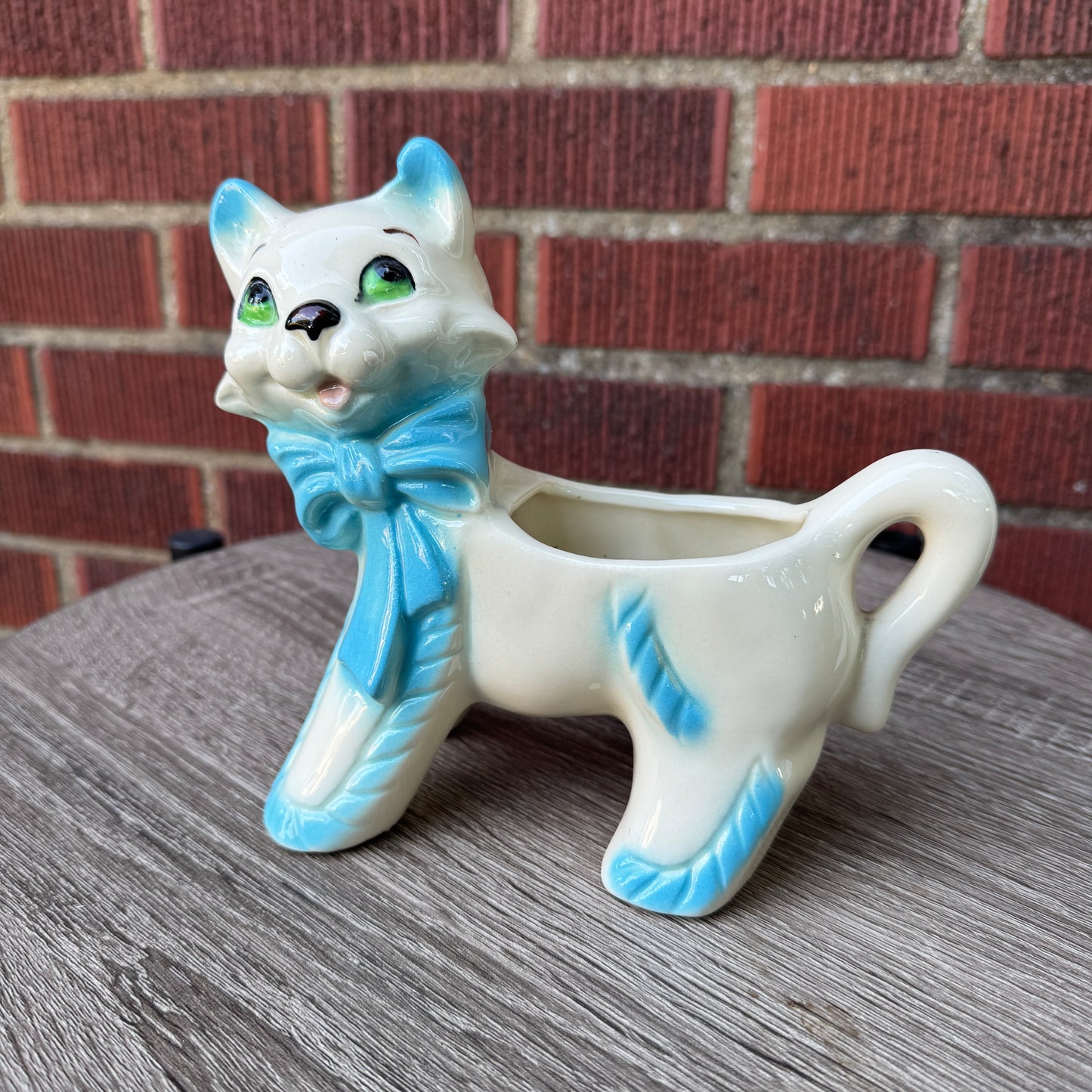Vintage Ceramic Cat Planter