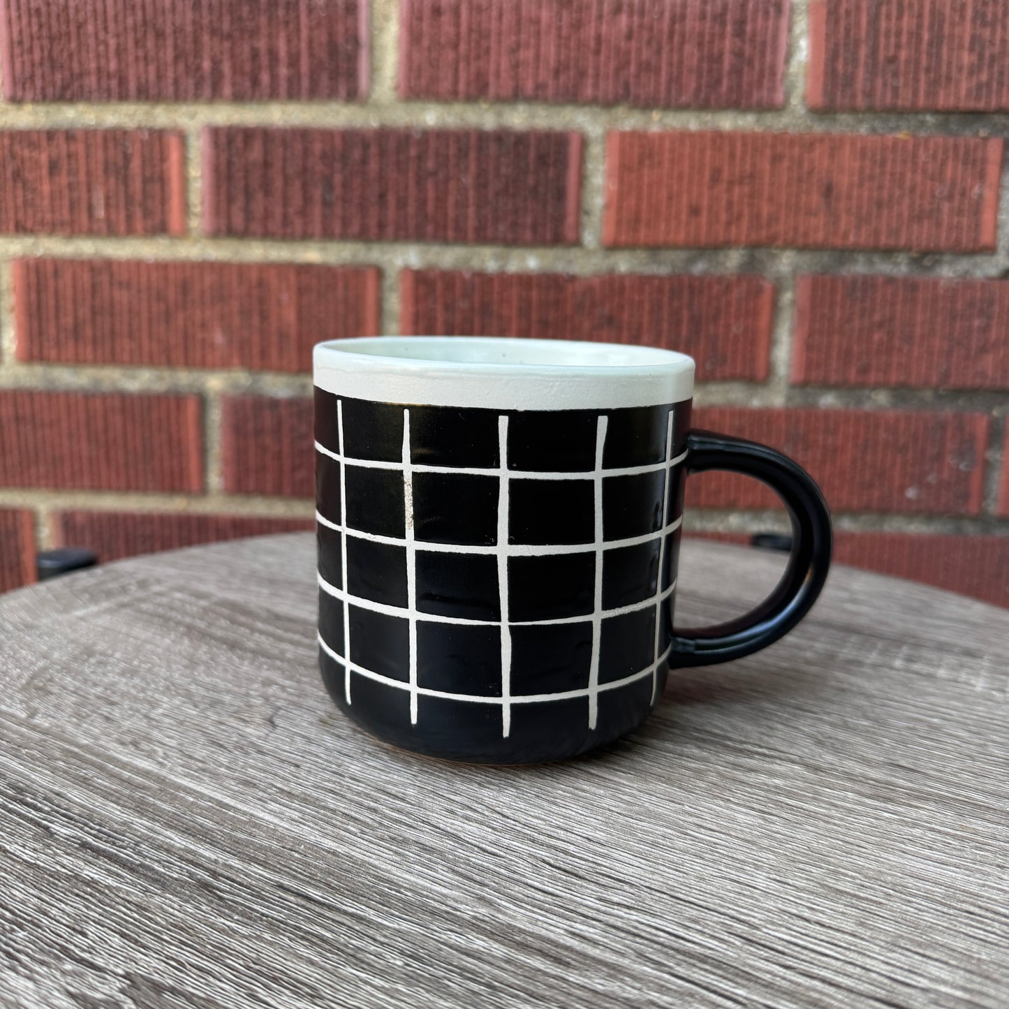 Black & White Striped Mug