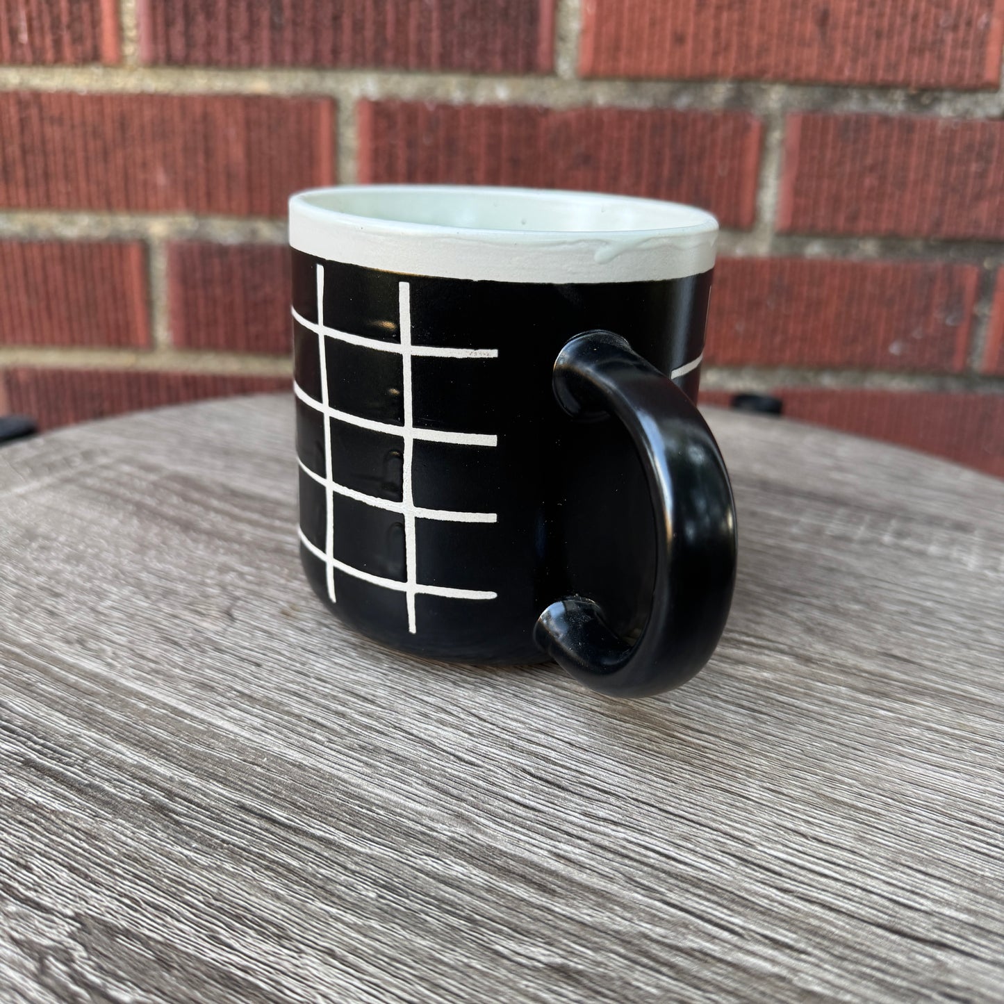 Black & White Striped Mug