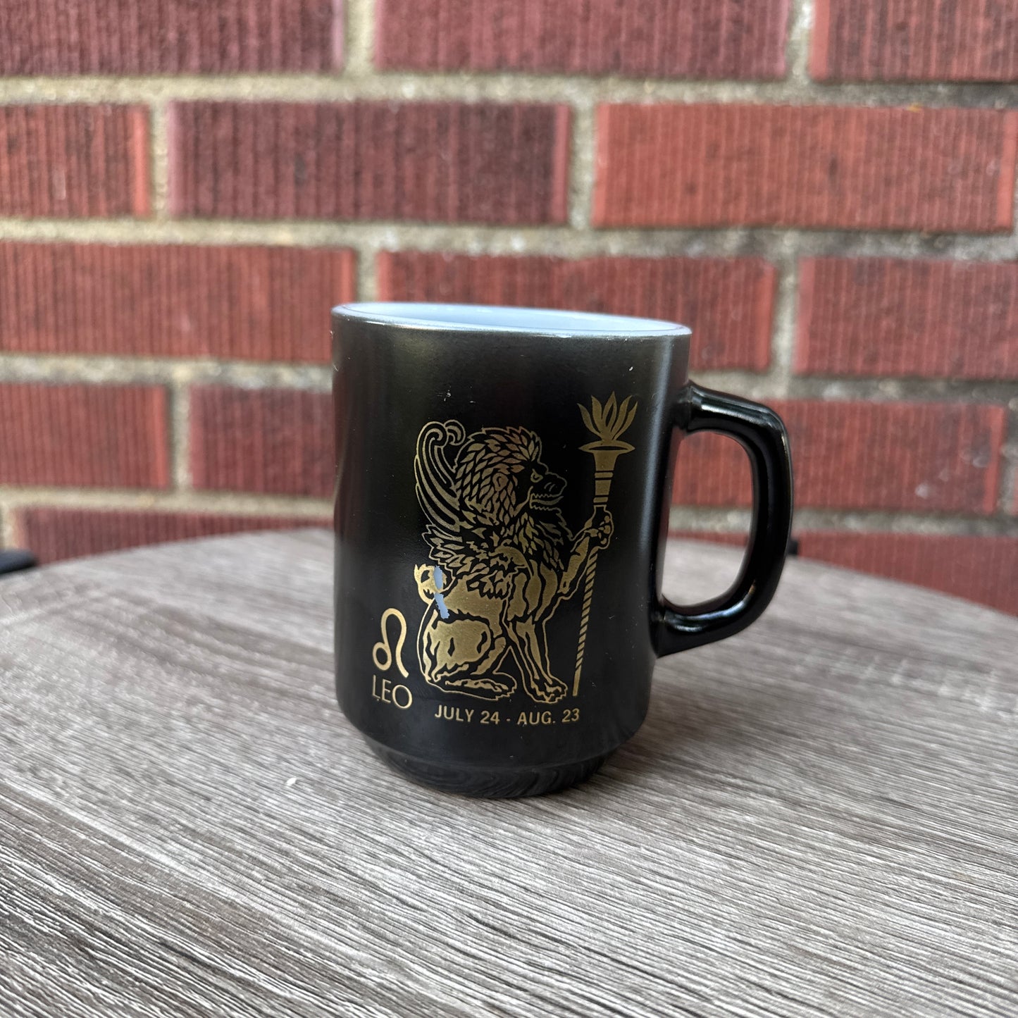 Vintage Anchor Hocking Zodiac Leo Mug
