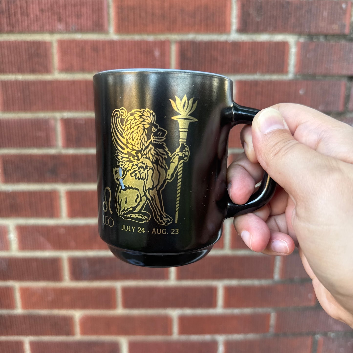 Vintage Anchor Hocking Zodiac Leo Mug