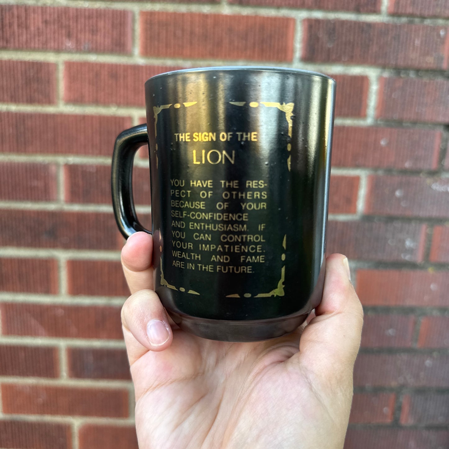 Vintage Anchor Hocking Zodiac Leo Mug