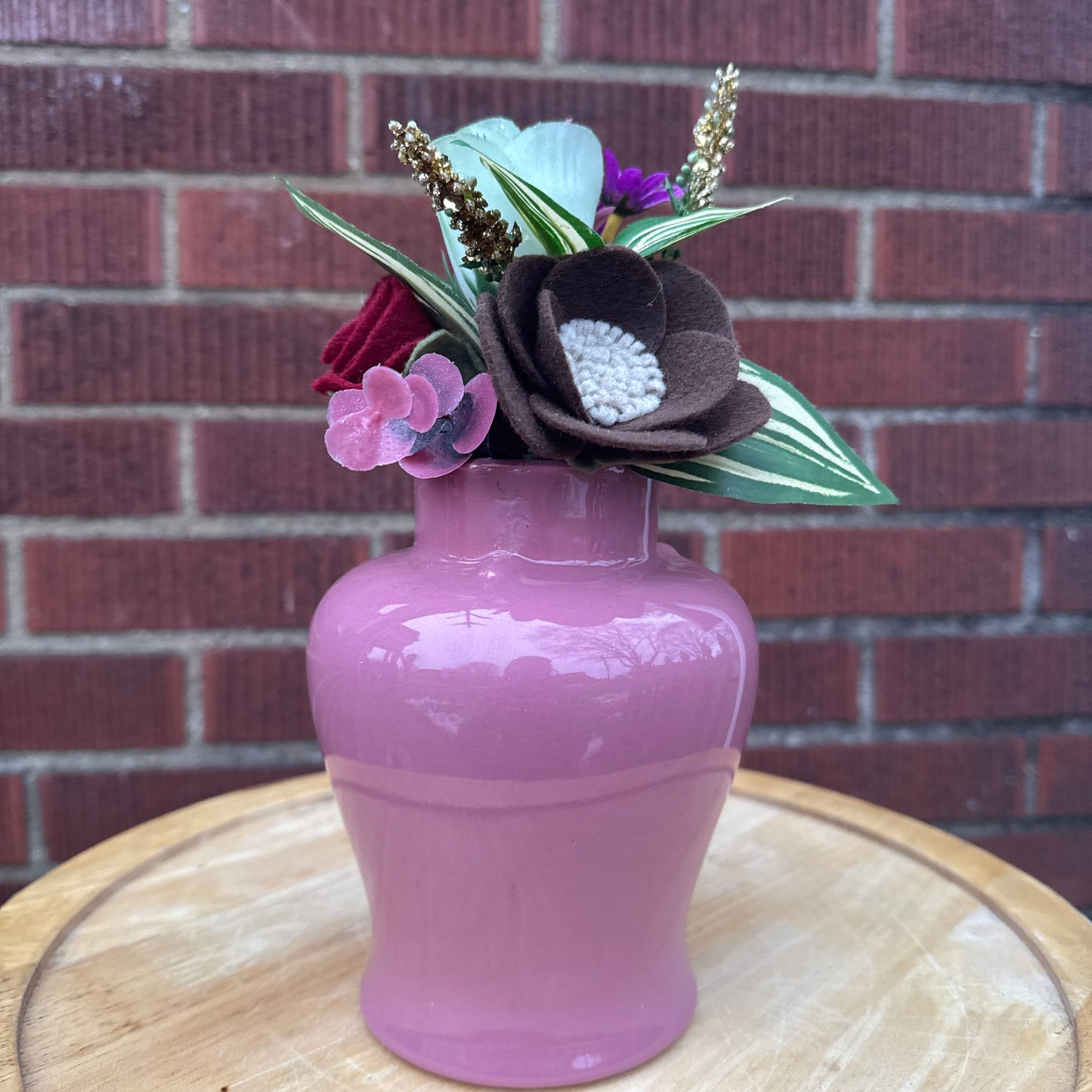 Maroon Royal Haeger Bouquet
