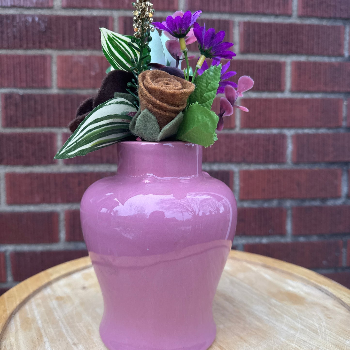 Maroon Royal Haeger Bouquet