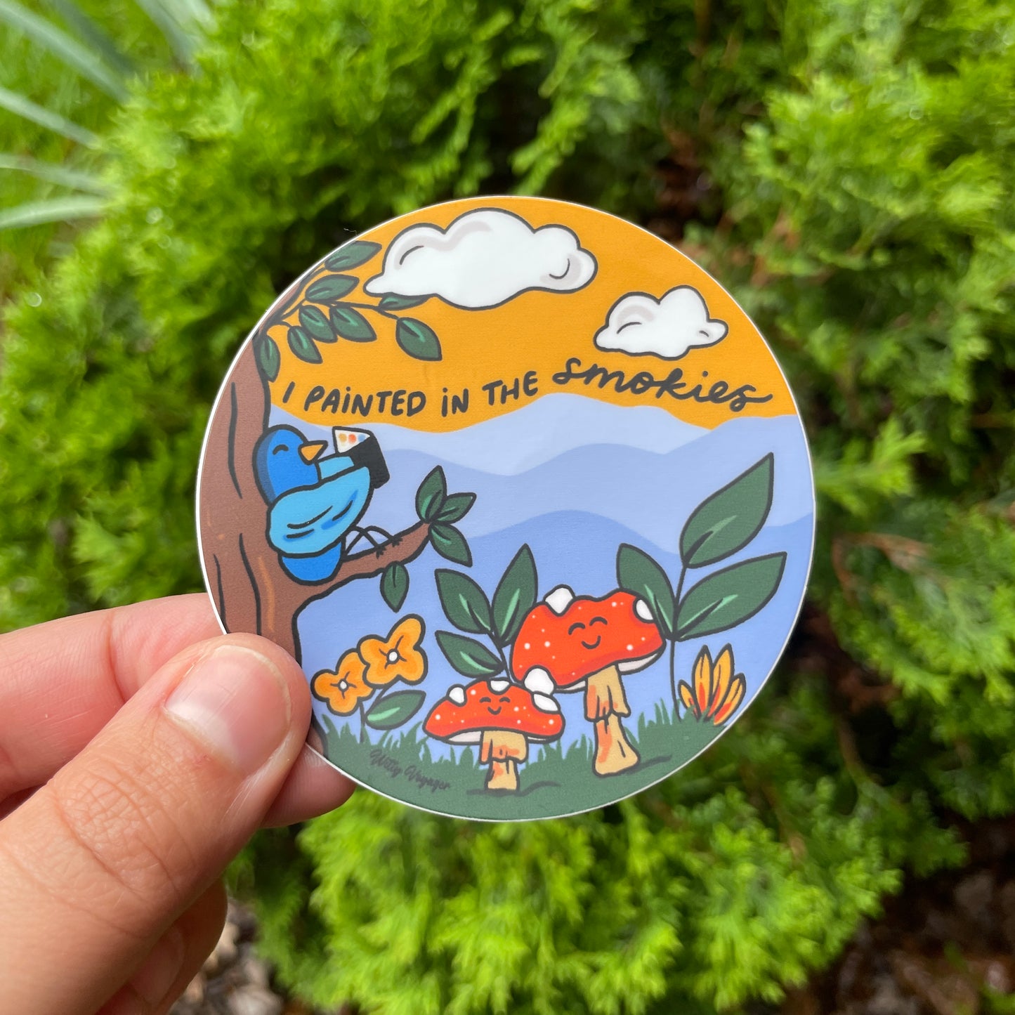 "I Painted in the Smokies" Sticker