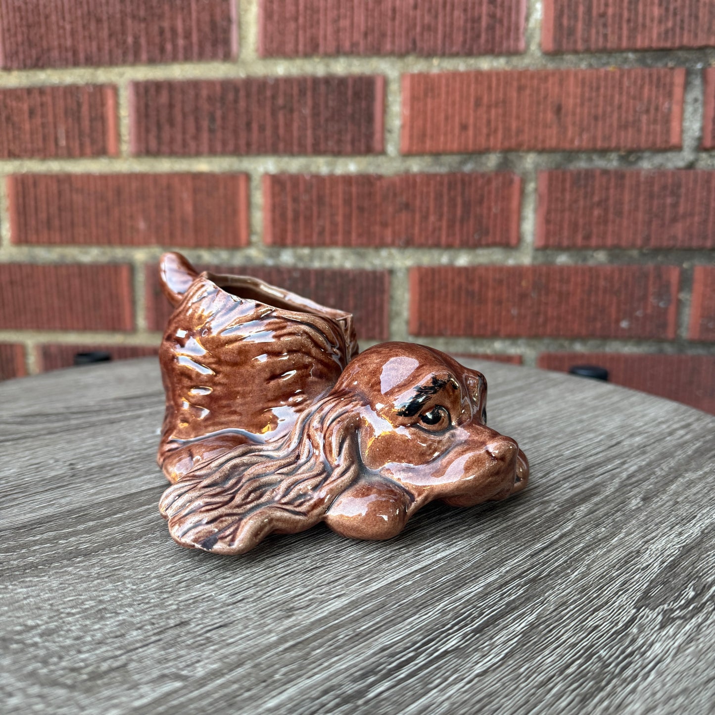 Vintage Cocker Spaniel Dog Planter
