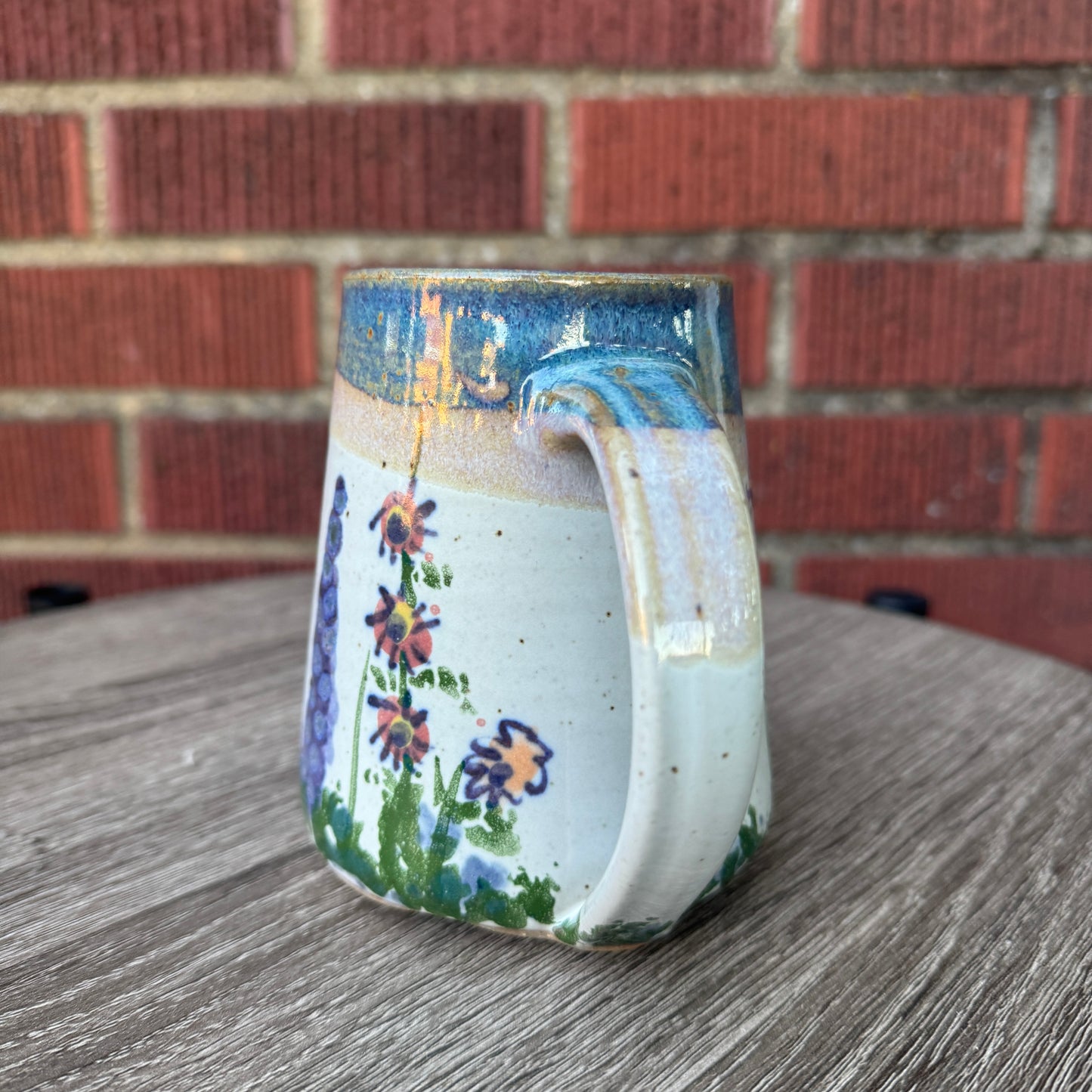 Handmade Wildflower Pottery Mug