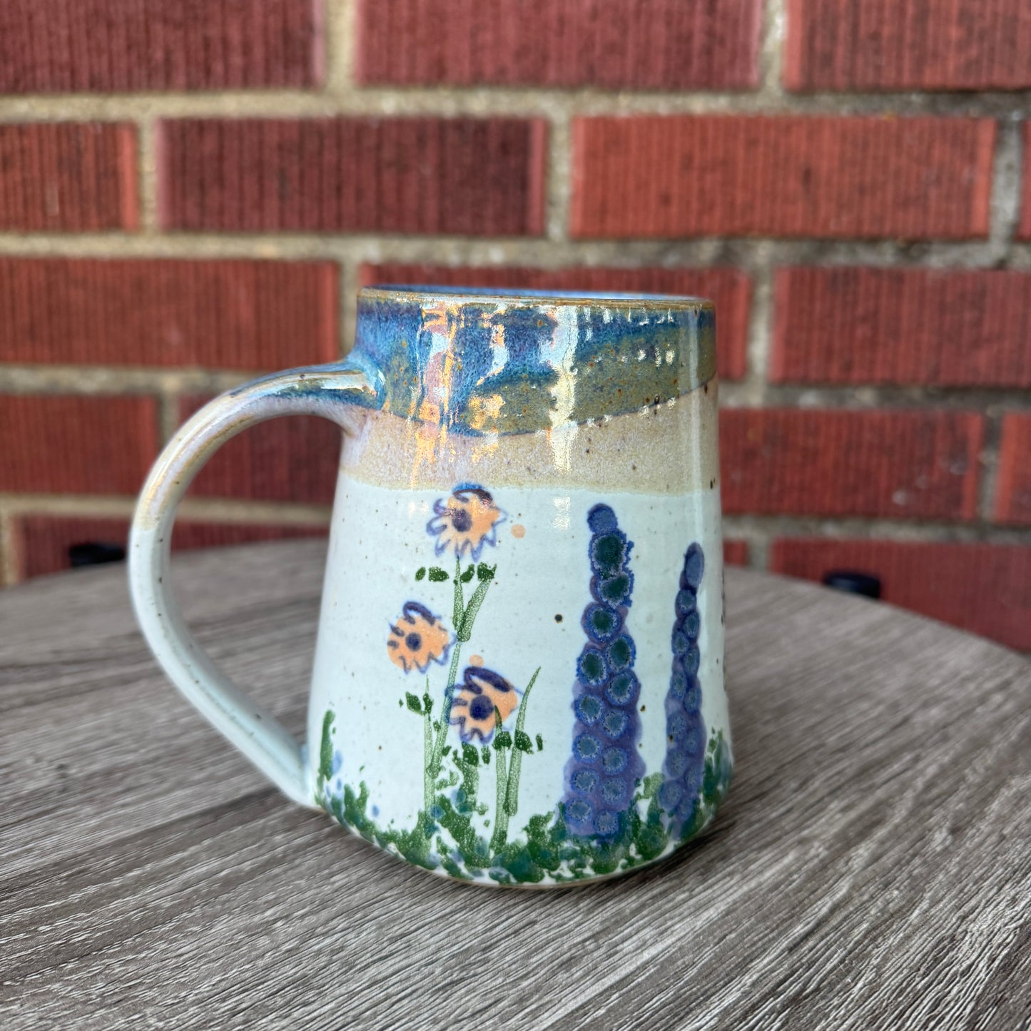 Handmade Wildflower Pottery Mug