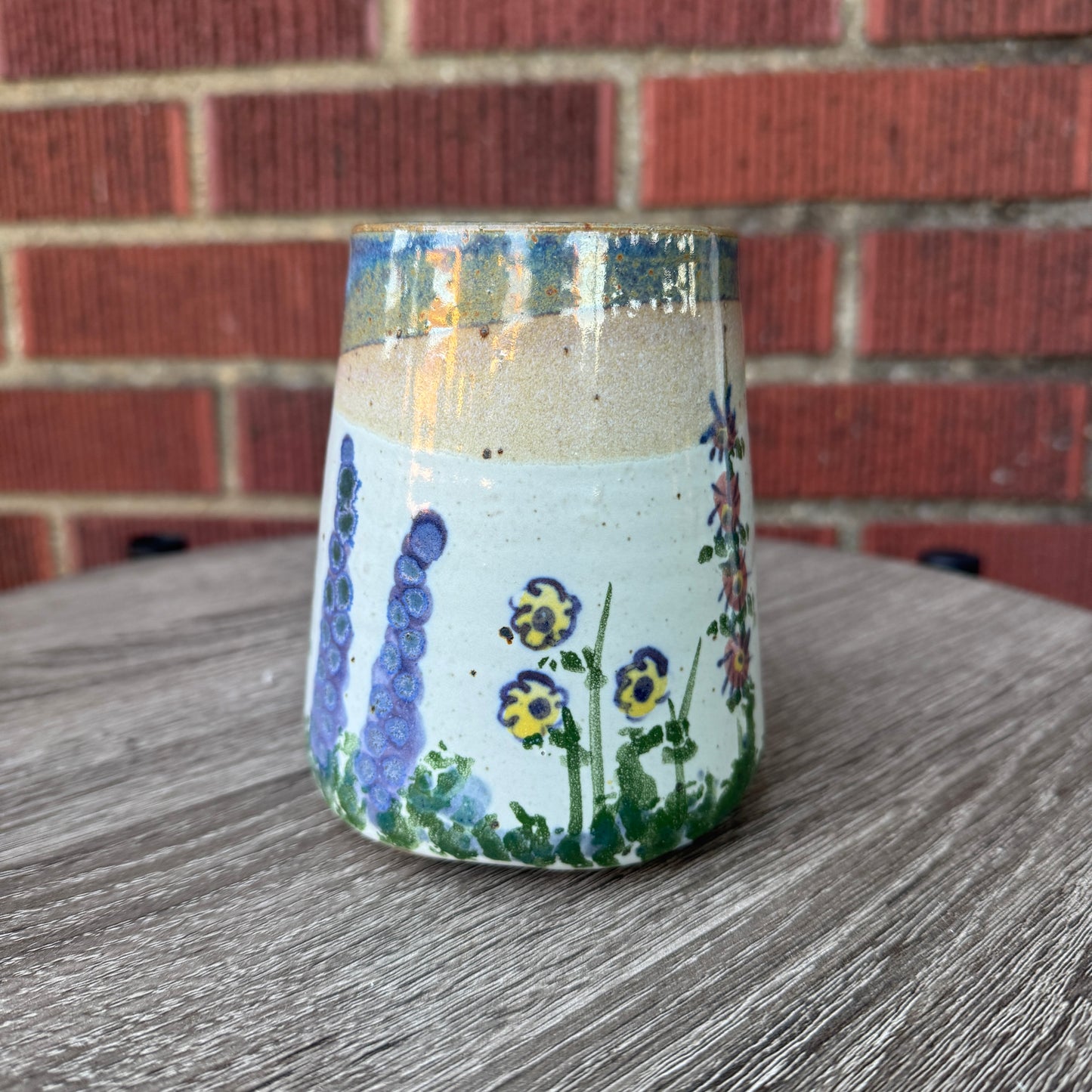 Handmade Wildflower Pottery Mug