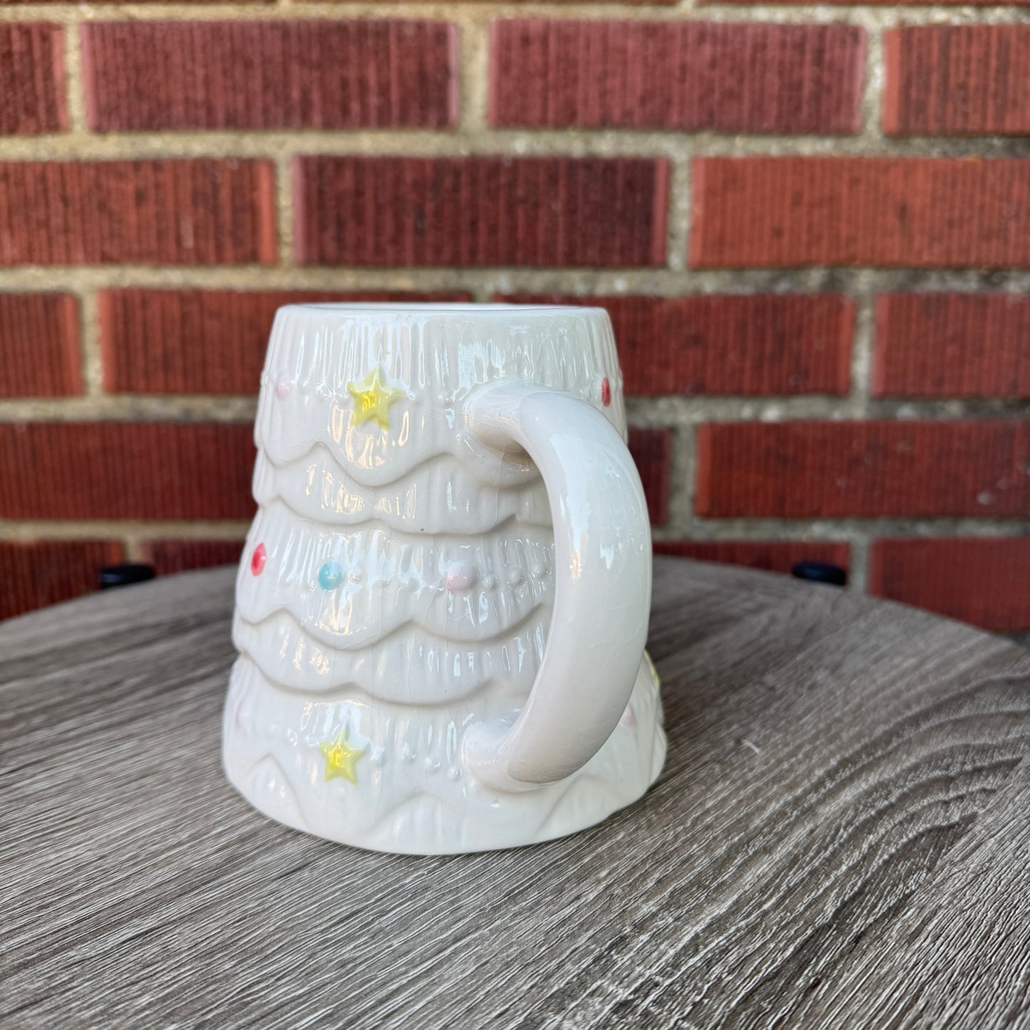 Holly & Jolly White Pastel Christmas Tree Mug