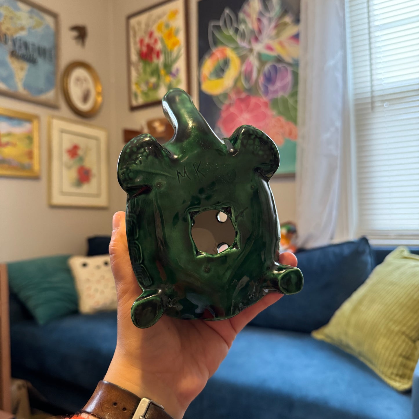 Ceramic Green Turtle