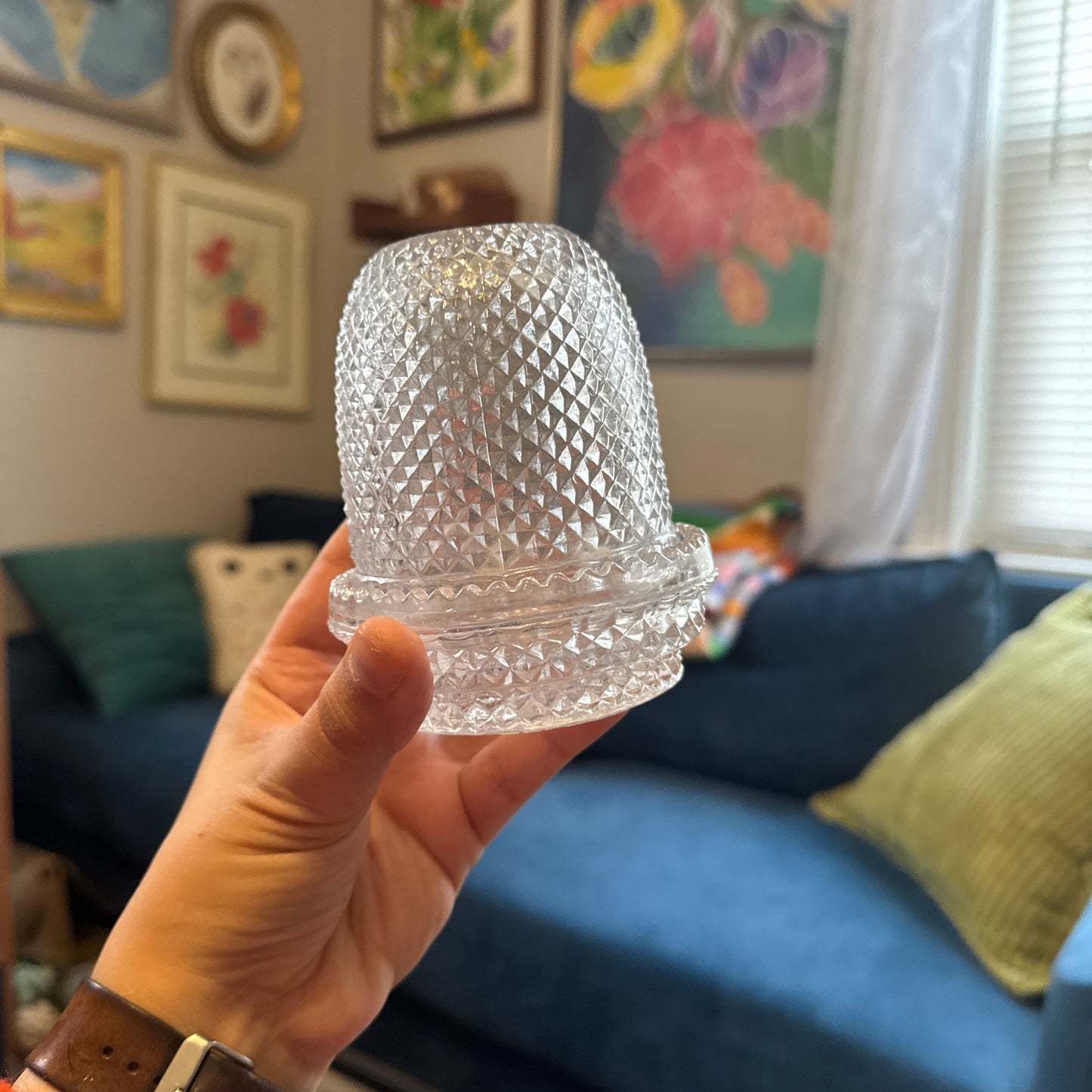 Vintage Clear Glass Fairy Lamp