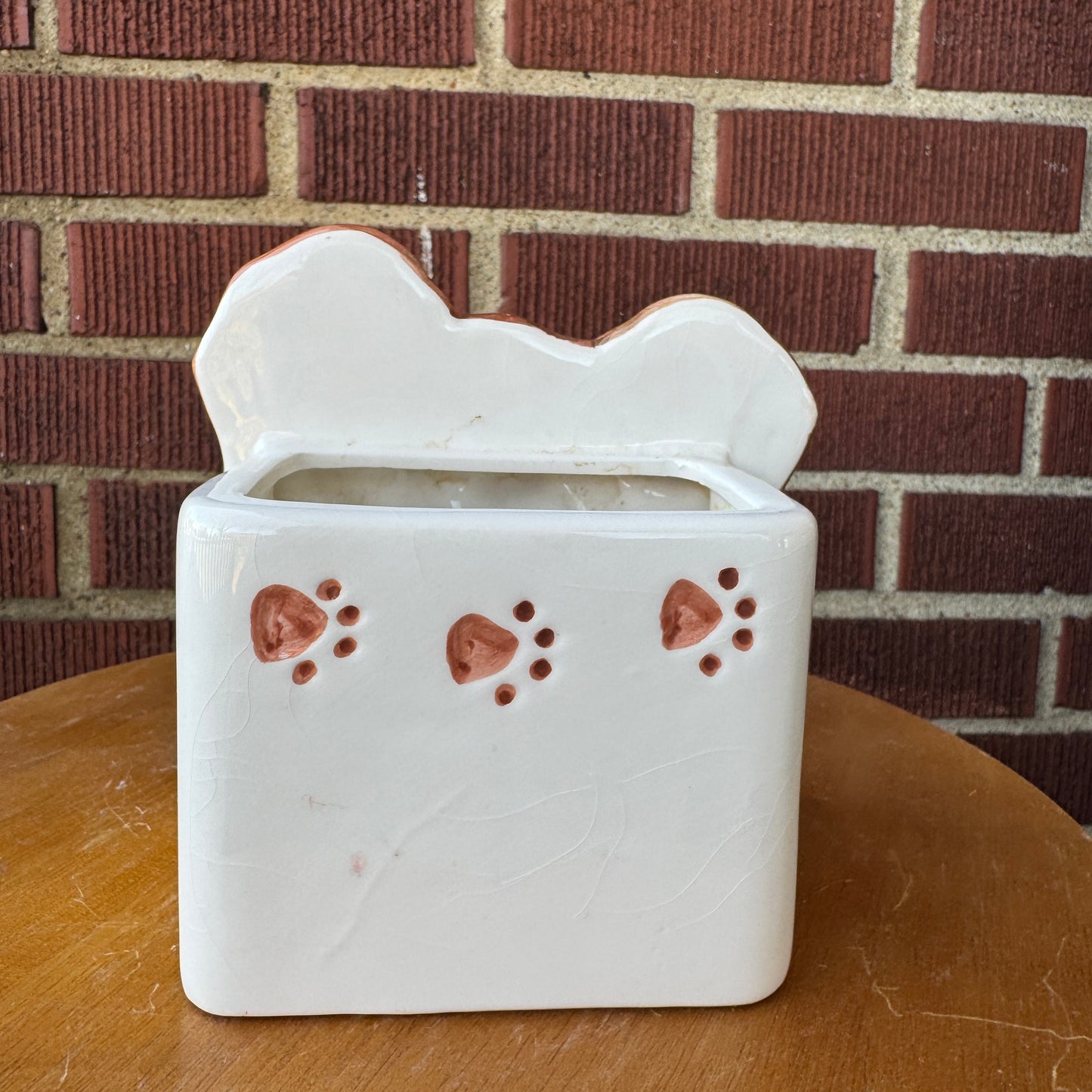 Vintage Napco Three Puppies in a Basket Planter