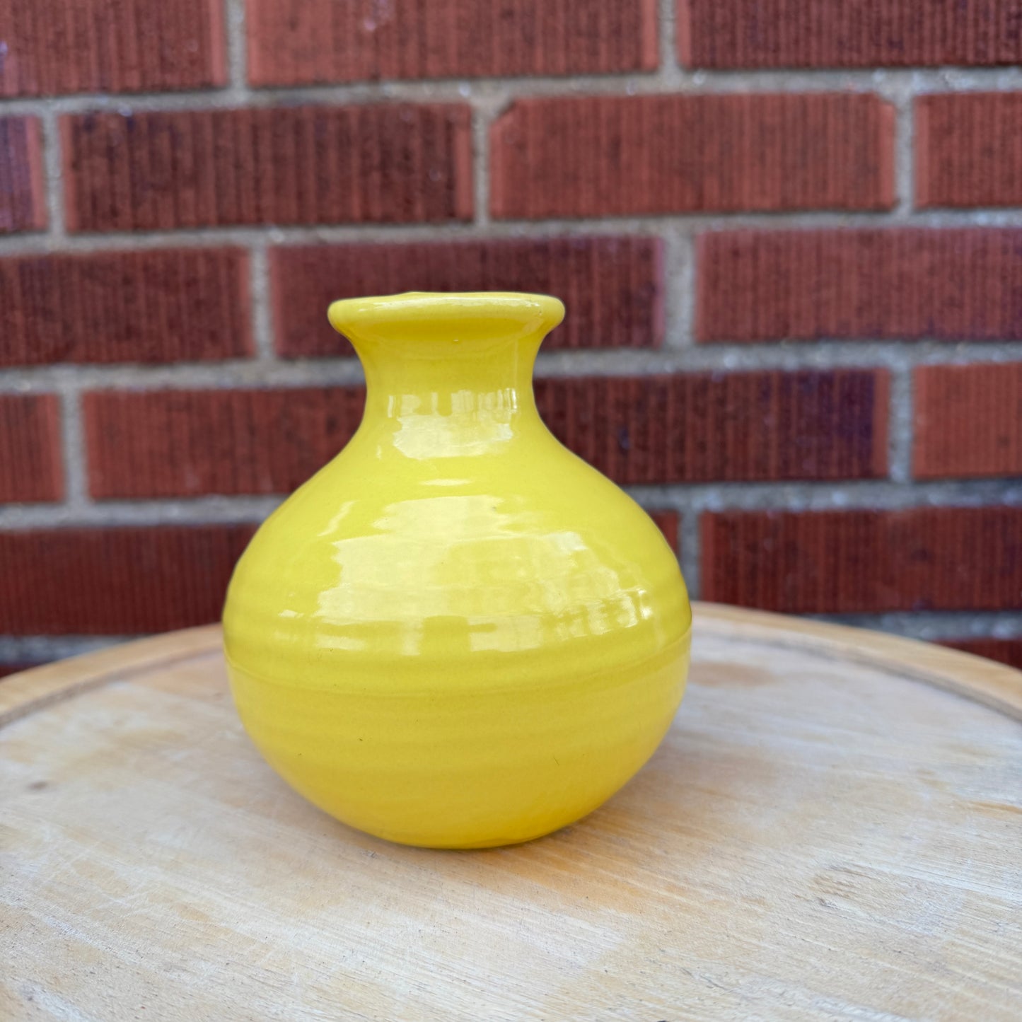 Ceramic Yellow Bud Vase