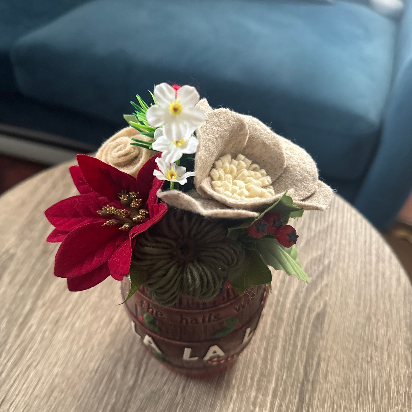 Christmas Carol Barrel Mug Bouquet