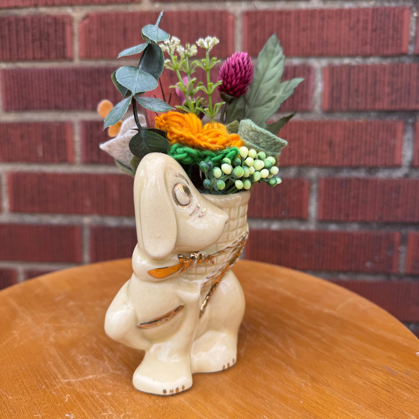 Vintage Yellow/Gold Grumpy Dog Bouquet