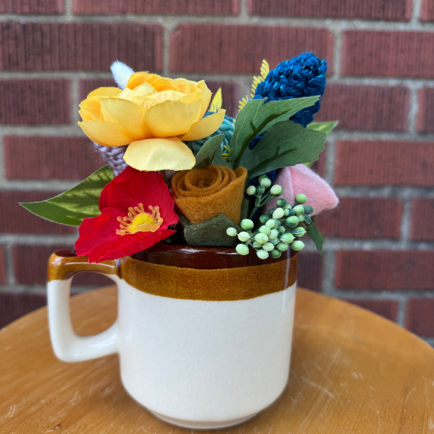 Vintage 1986 Otagiri "Mom" Mug Bouquet