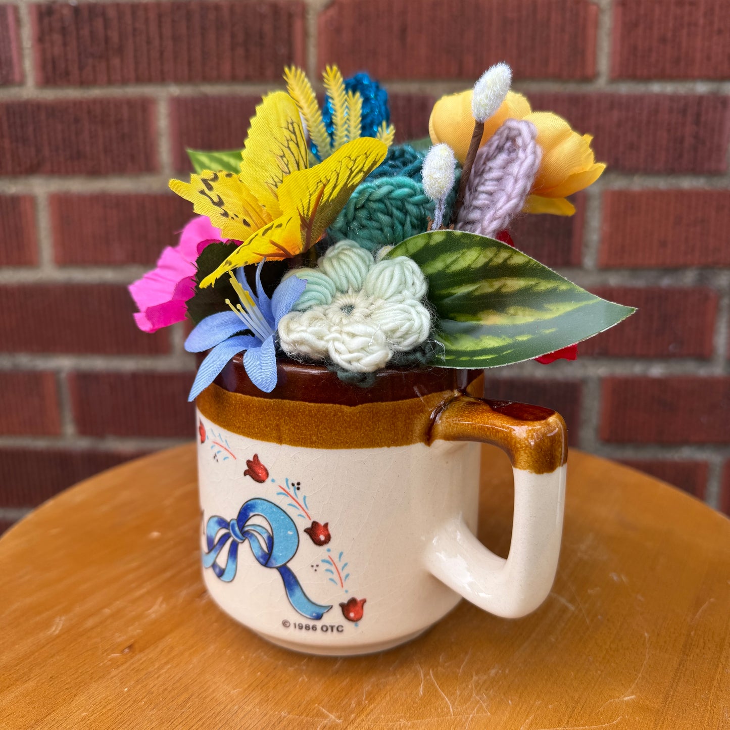 Vintage 1986 Otagiri "Mom" Mug Bouquet