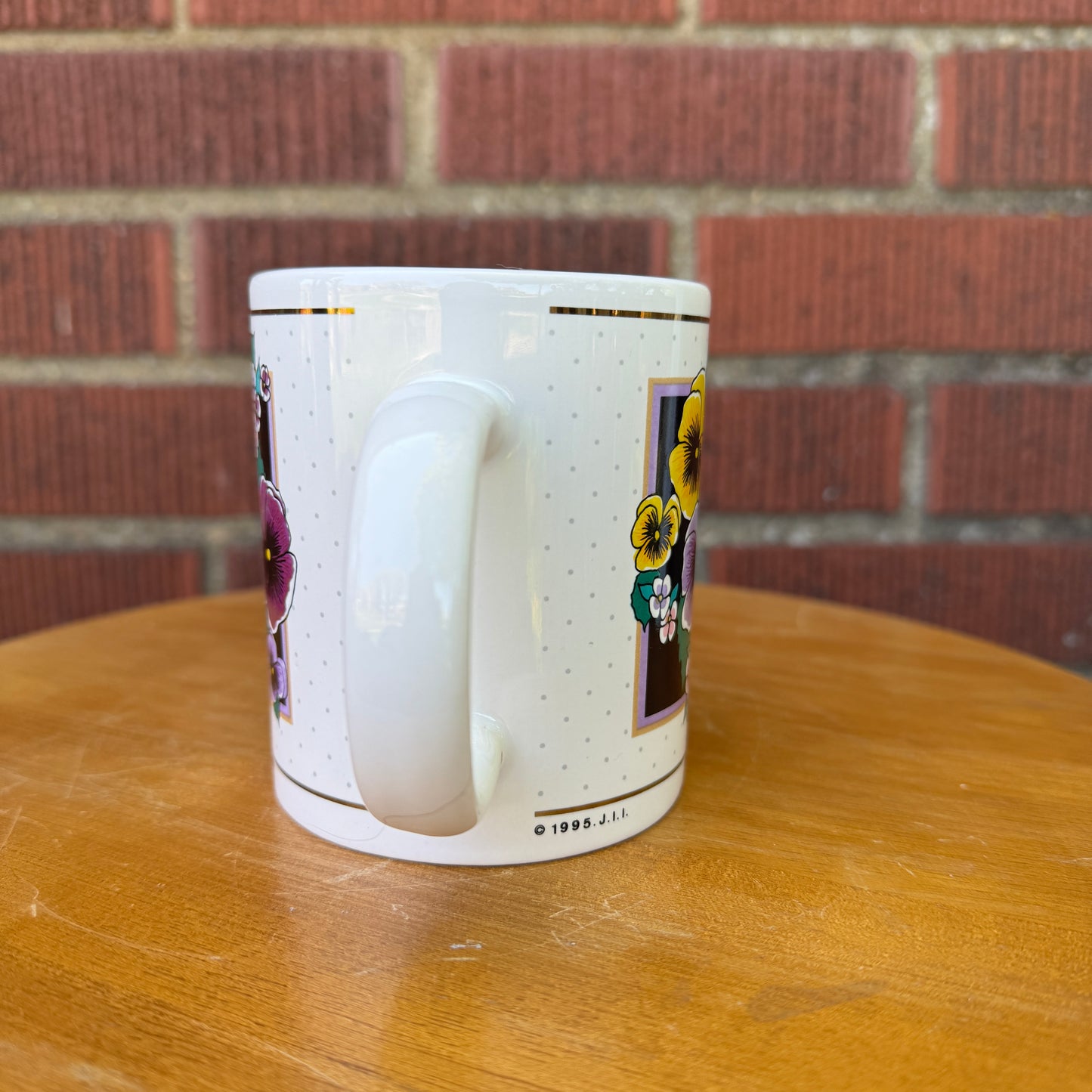 Vintage Floral Pansies Mug