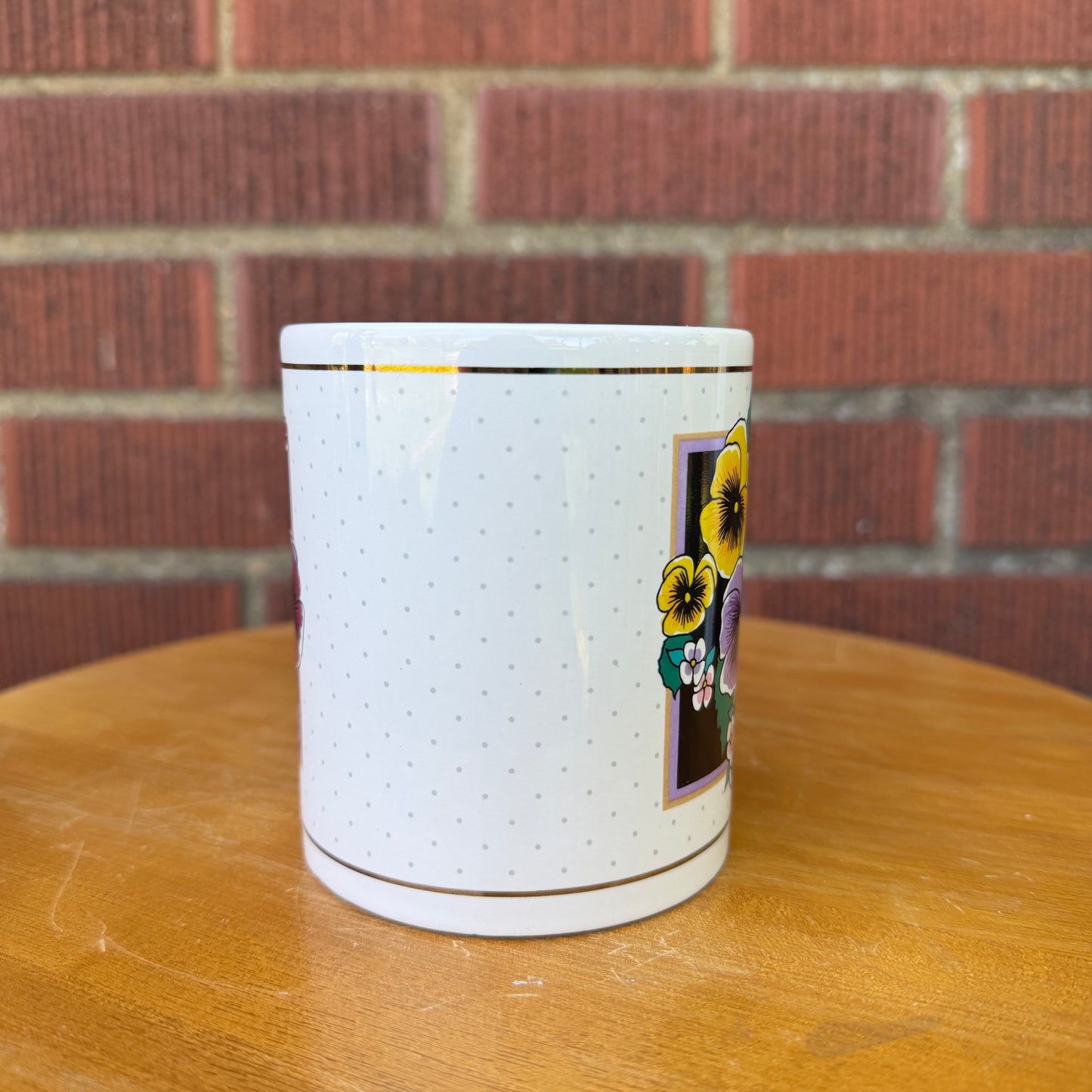 Vintage Floral Pansies Mug