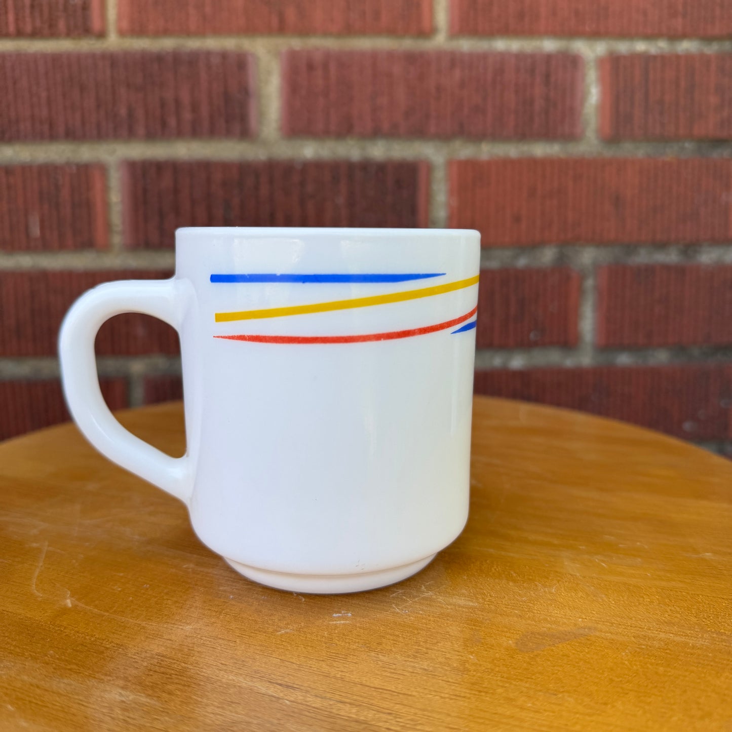 Vintage Arcopal France Rainbow Mug
